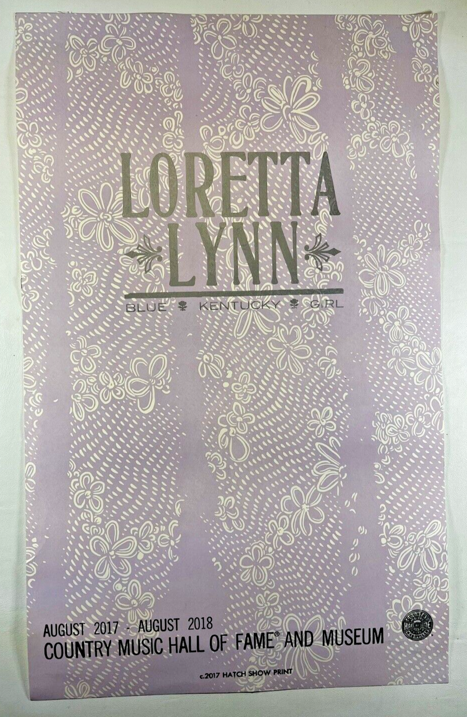 Loretta Lynn Hatch Show Print Blue Kentucky Girl Exhibit Country Music Hall Fame