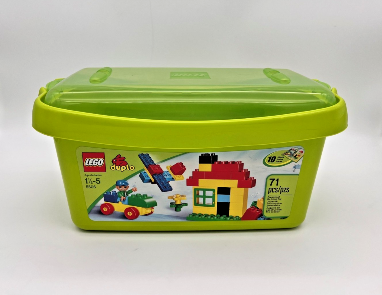 Lego Duplo 5506 Large Brick Box Preschool Building Toy 71 pcs., Complete