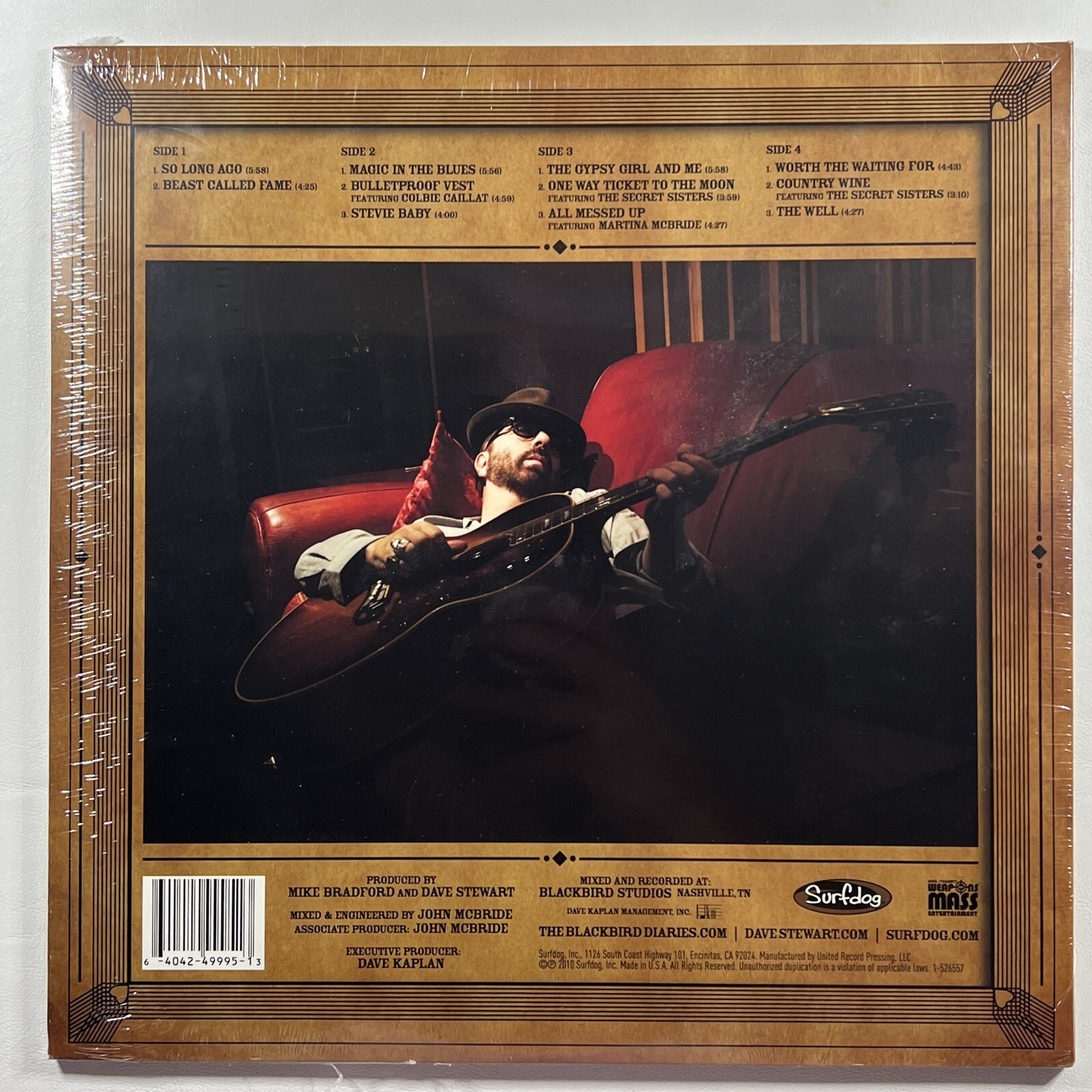Dave Stewart “The Blackbird Diaries” 2LP/Surfdog (Sealed) Limited Edition 2010 - Image 2
