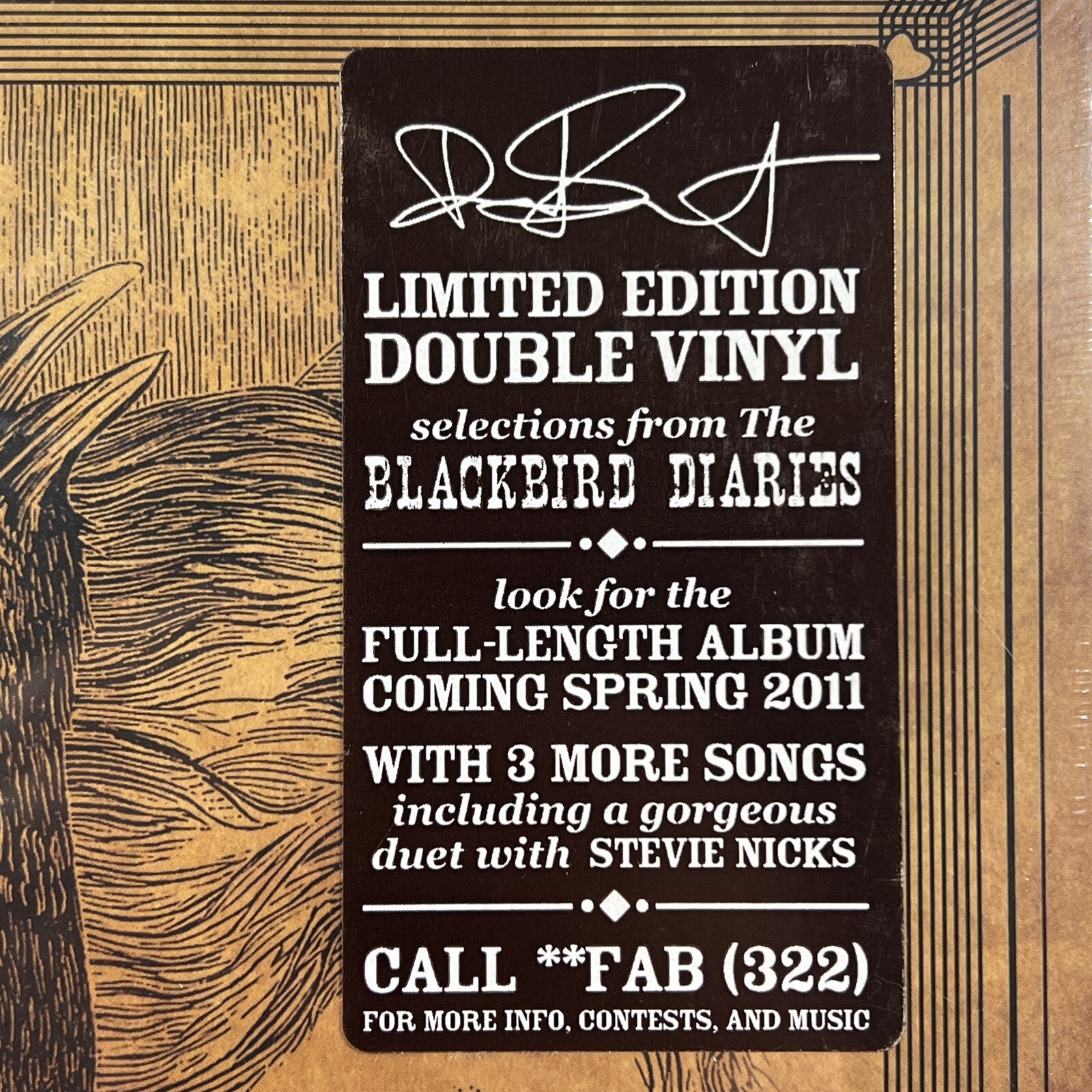 Dave Stewart “The Blackbird Diaries” 2LP/Surfdog (Sealed) Limited Edition 2010 - Image 3