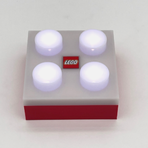 Lego Brick Night Light LGLBP1B (Excellent) 3"X3" Red/White
