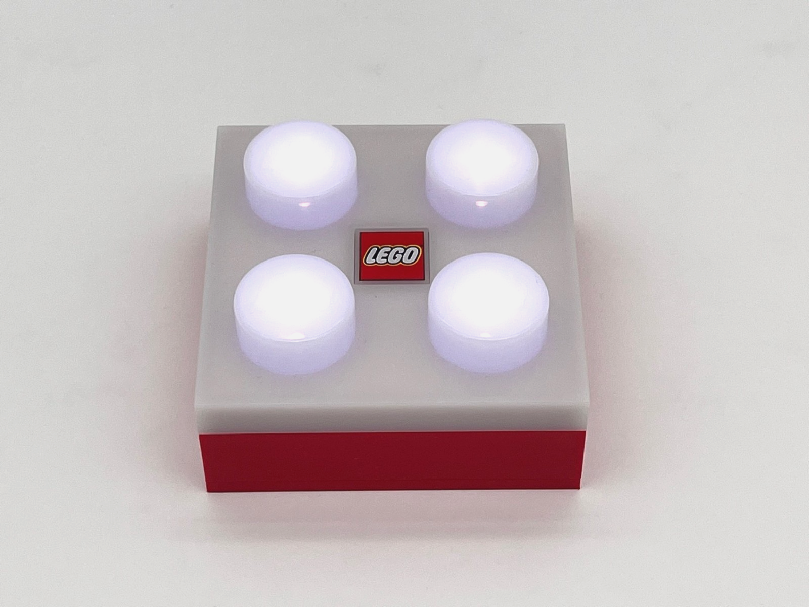 Lego Brick Night Light LGLBP1B (Excellent) 3"X3" Red/White