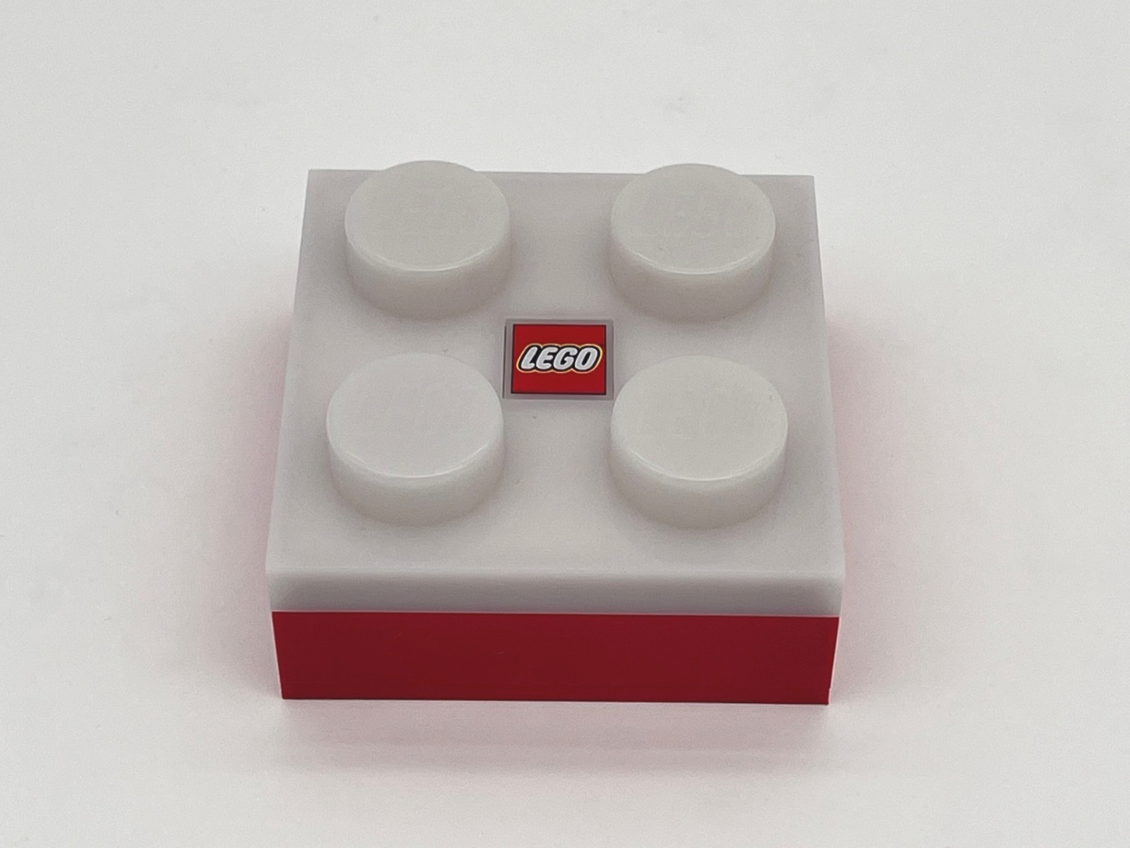 Lego Brick Night Light LGLBP1B (Excellent) 3"X3" Red/White - Image 2