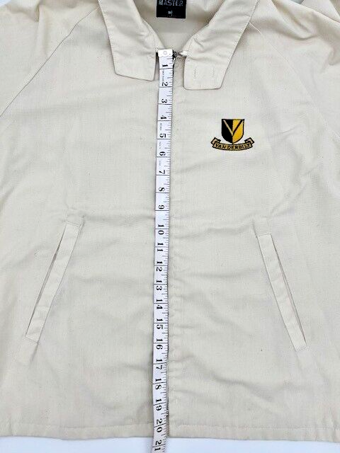 Vintage Vanderbilt Univ. Windbreaker Jacket (Medium) Cream w/Embroidered Logo - Image 7