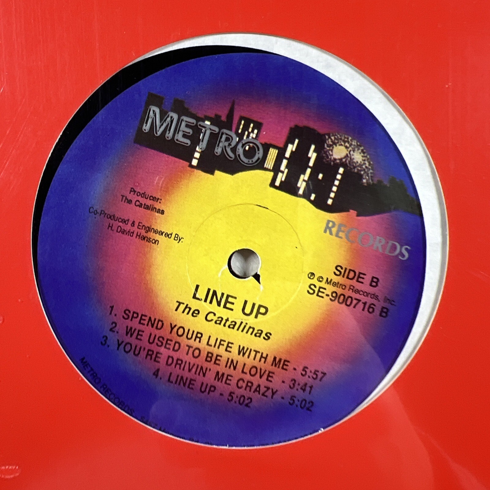 The Catalinas “Line Up” Single/12” Metro Records SE-900716 (Sealed) 1990
