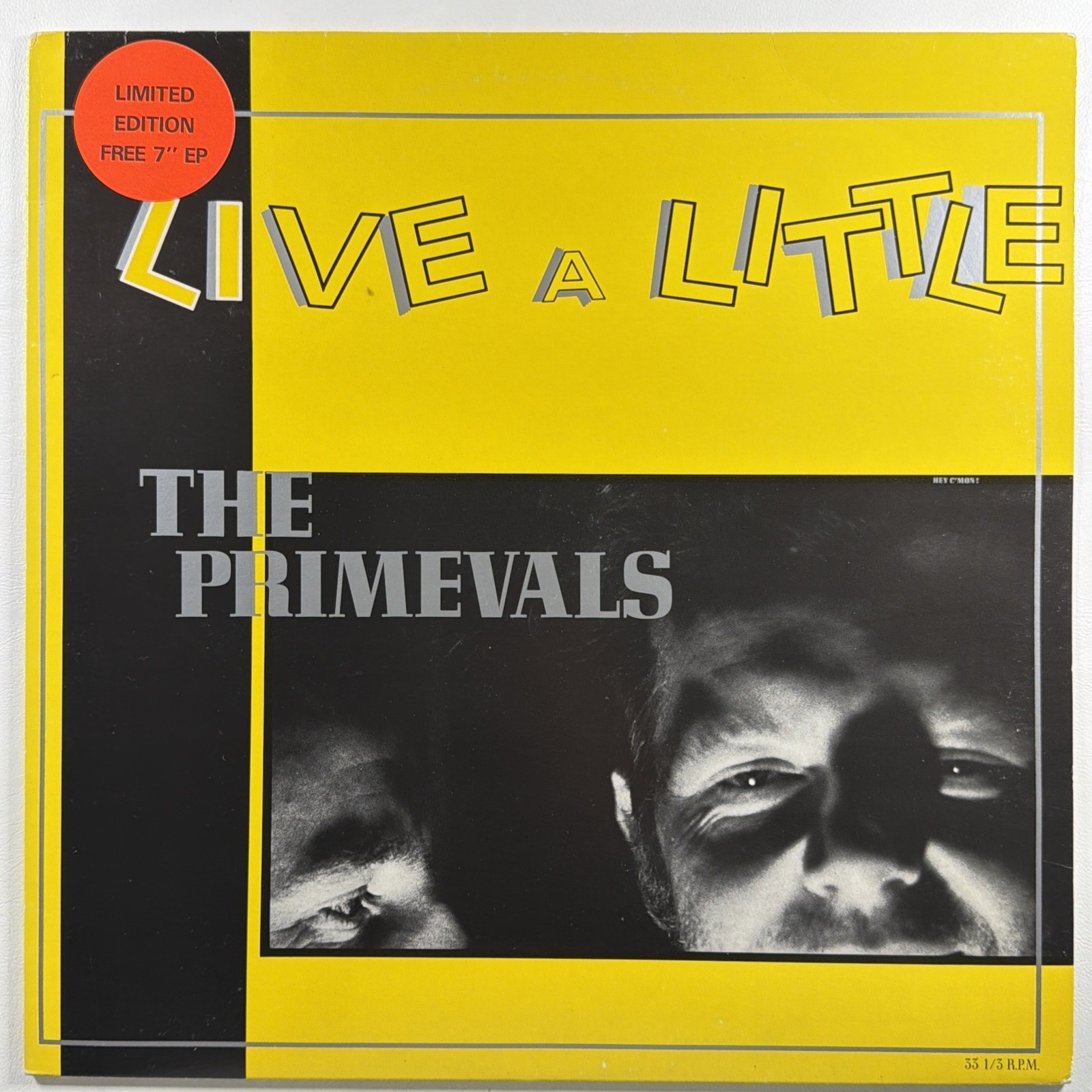 The Primevals - Live A Little LP New Rose NR 335 EX 1987 France Garage Rock
