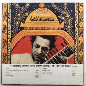 Ravi Shankar - Sounds Of India LP Columbia CL 2496 NM White Label Promo 1968