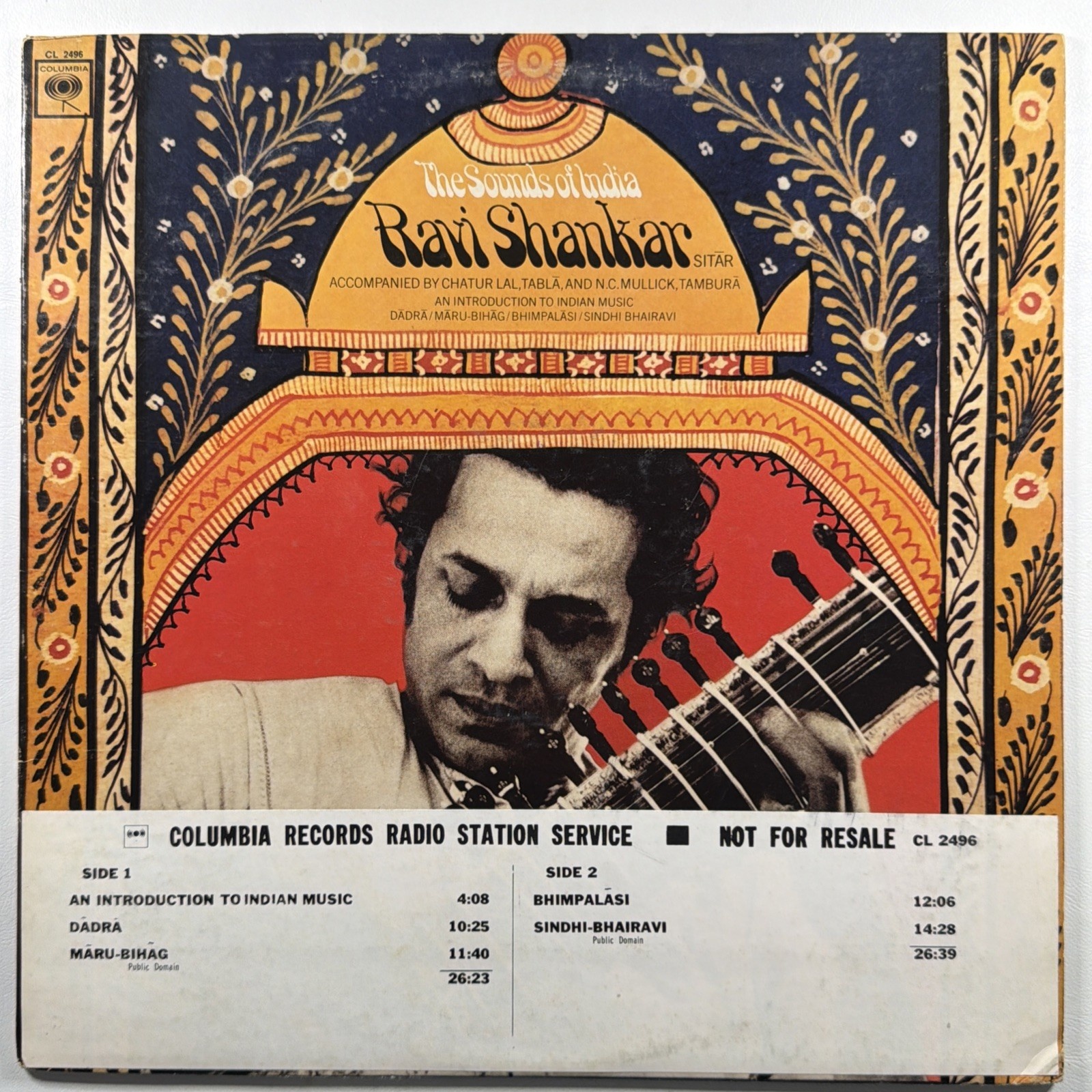 Ravi Shankar - Sounds Of India LP Columbia CL 2496 NM White Label Promo 1968