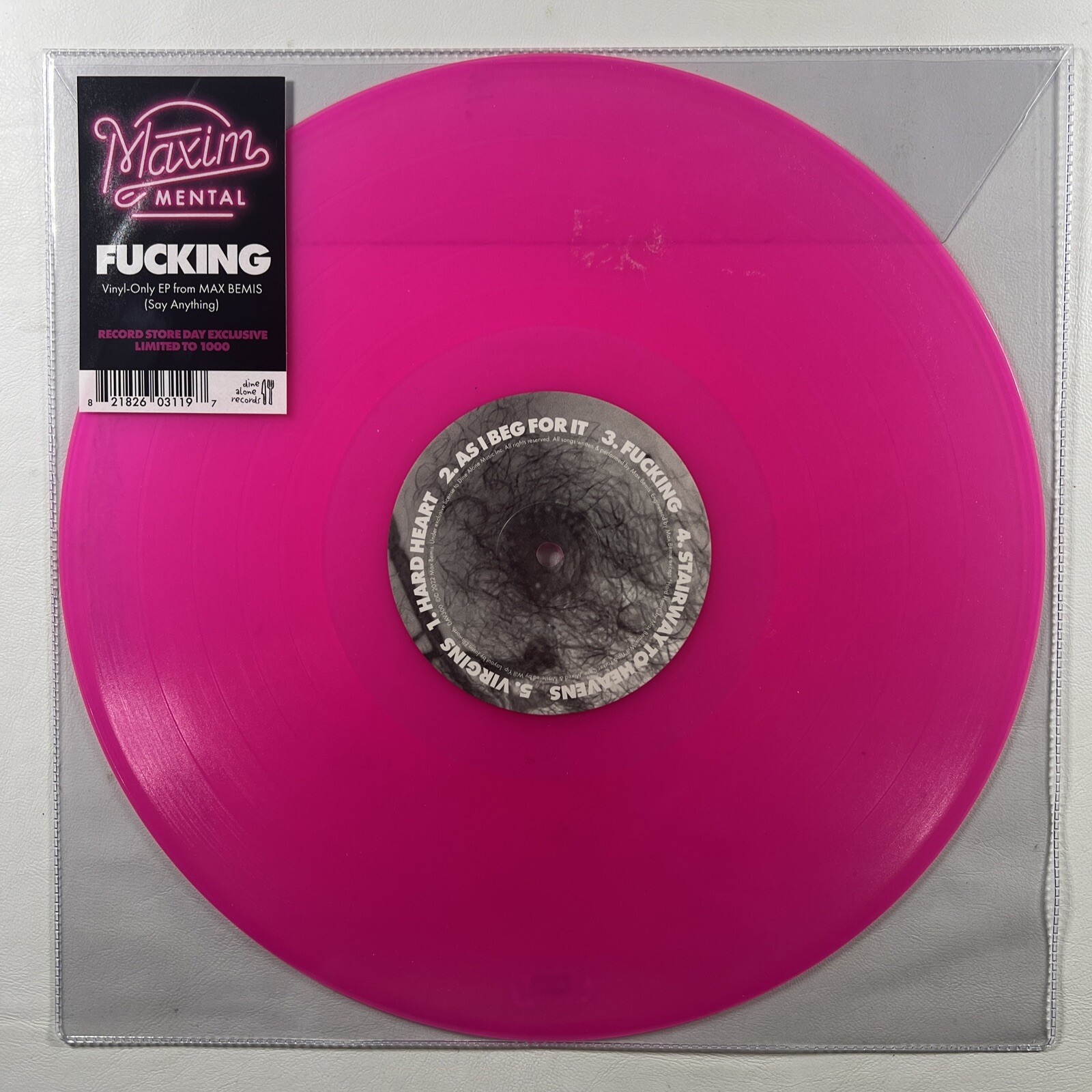 Maxim Mental “Fucking” EP/Dine Alone (NM) RSD 2022 Pink Canada