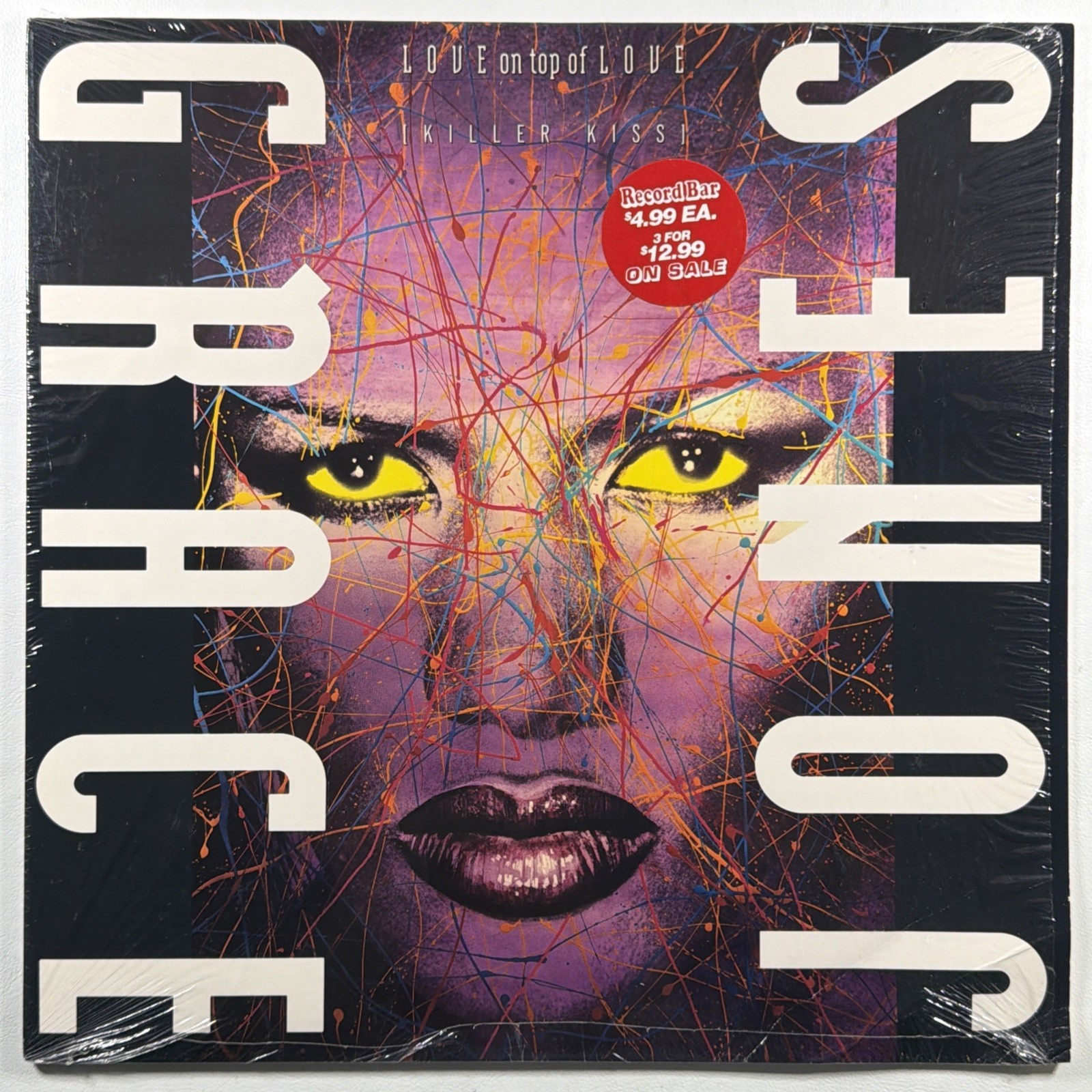 Grace Jones - Love On Top Of Love Killer Kiss 12” Single Capitol NM 1989 Shrink