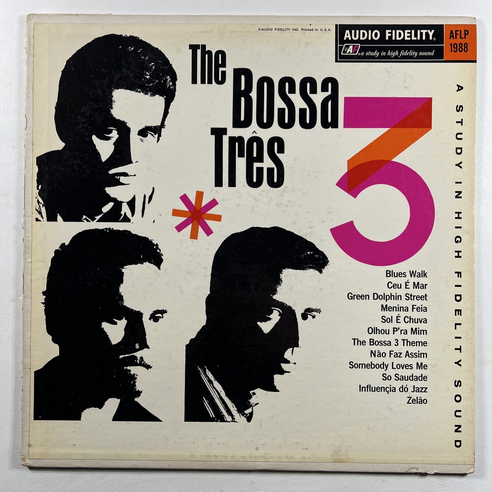 The Bossa Tres - The Bosa Tres LP Audio Fidelity AFLP 1988 (VG) Promo Mono 1963
