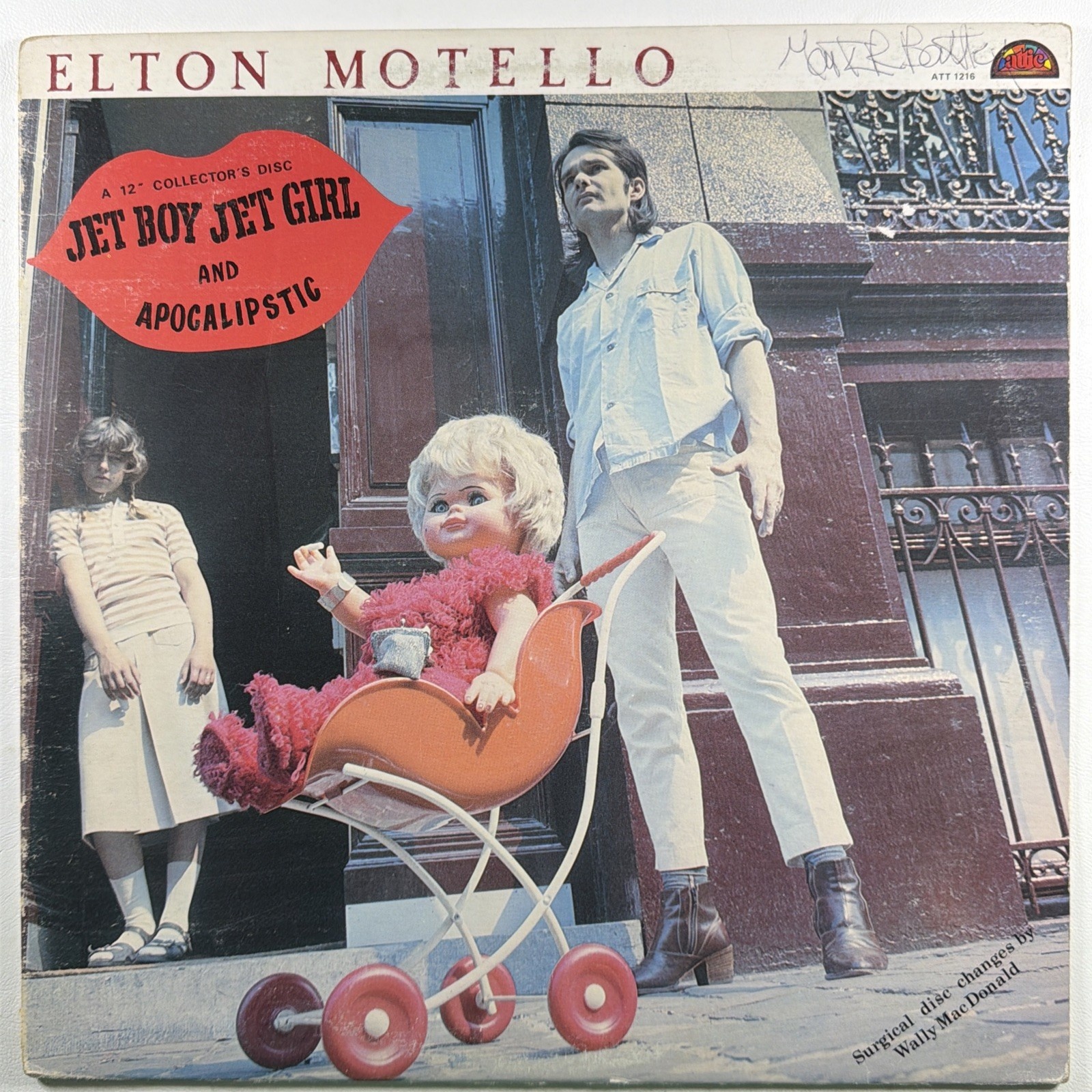 Elton Morello - Jet Boy Jet Girl / Apocalipstic 12” Single Attic VG+ Canada 1979
