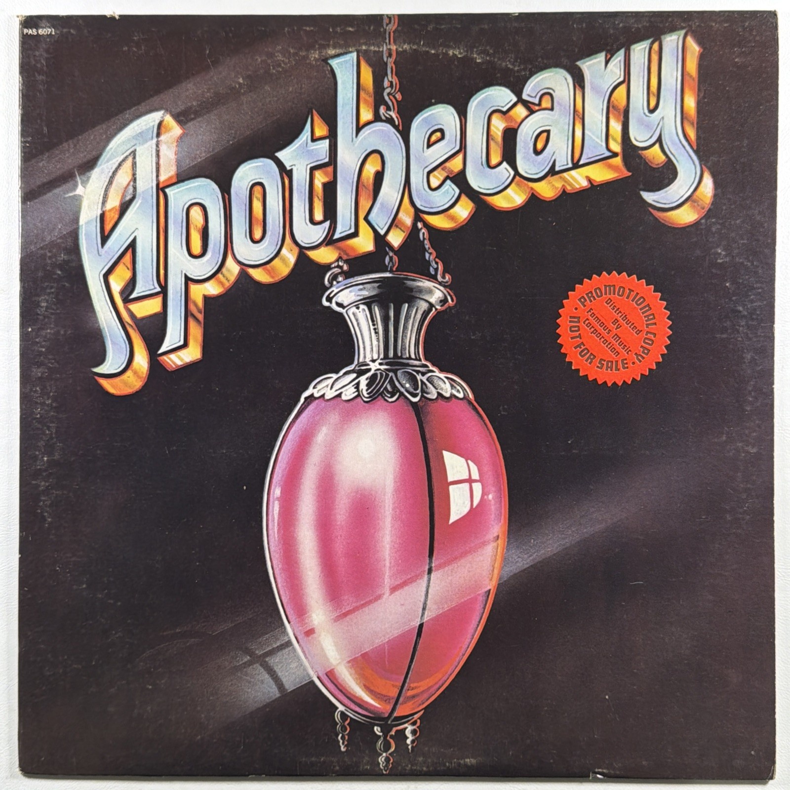Apothecary - Self Titled LP Paramount Records PAS 6071 NM White Promo 1973 Hype