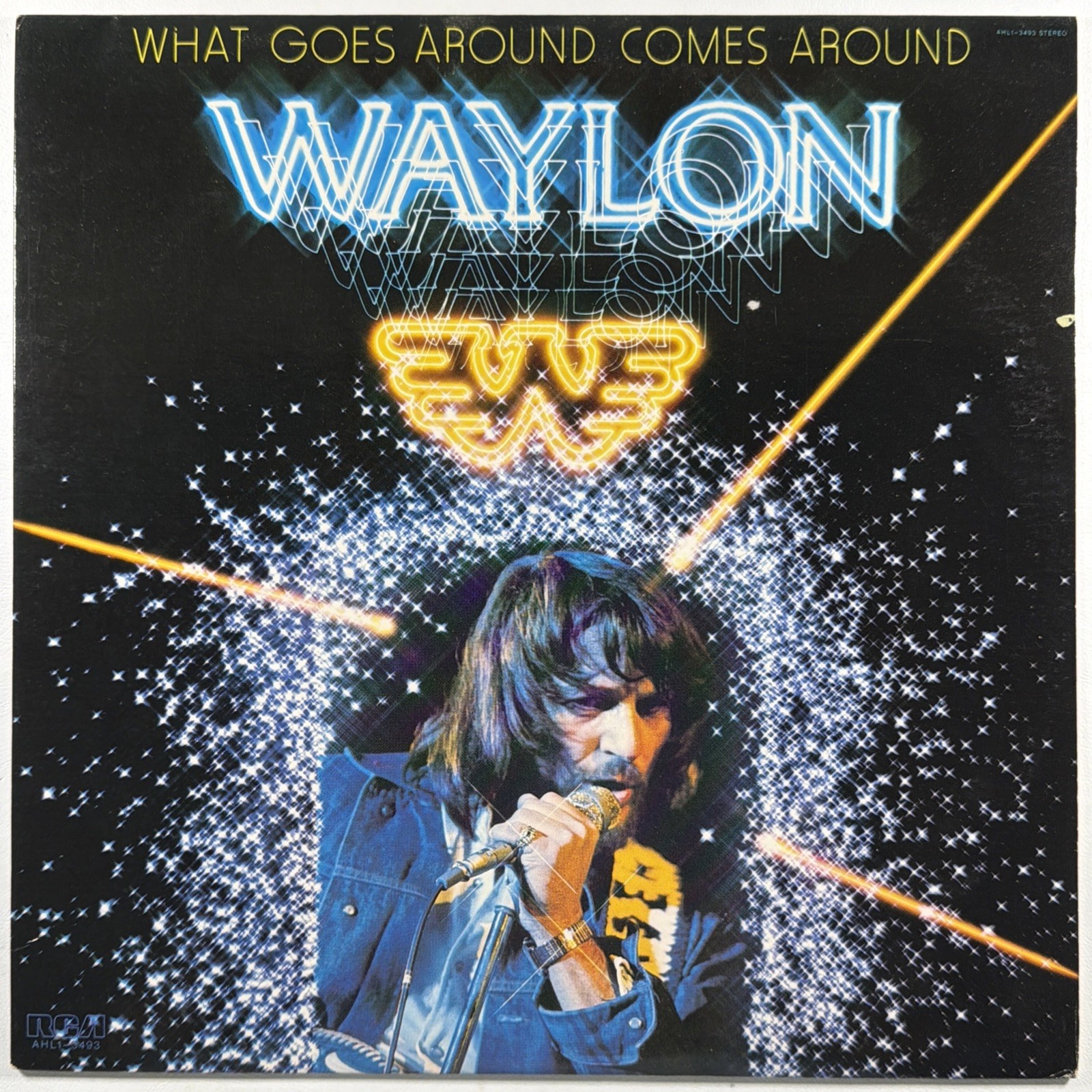 Waylon Jennings - What Goes Around Comes Around LP RCA AHL1-3493 NM Promo 1979