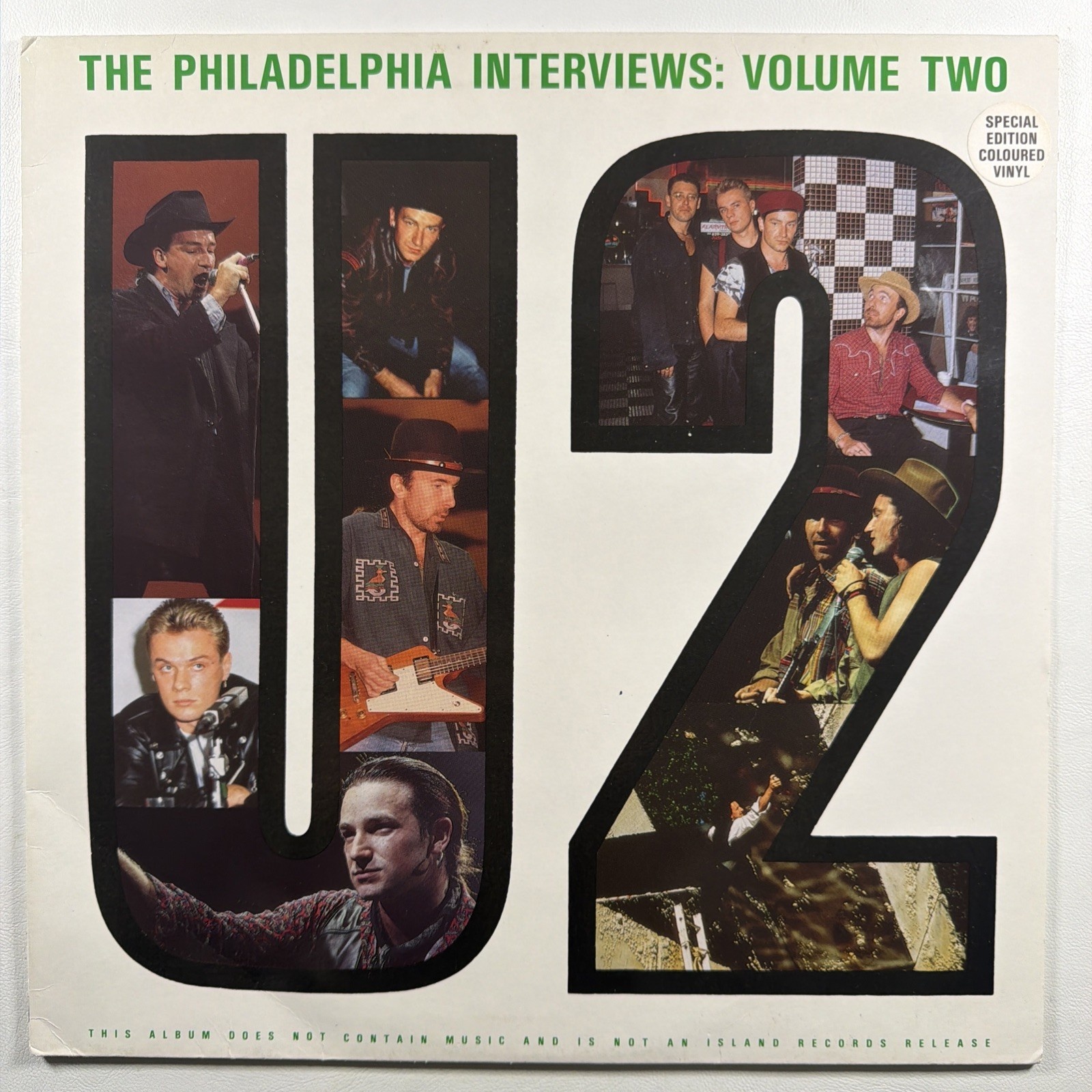 U2 - The Philadelphia Interviews: Volume Two LP Tabak Green 1989 NM UK