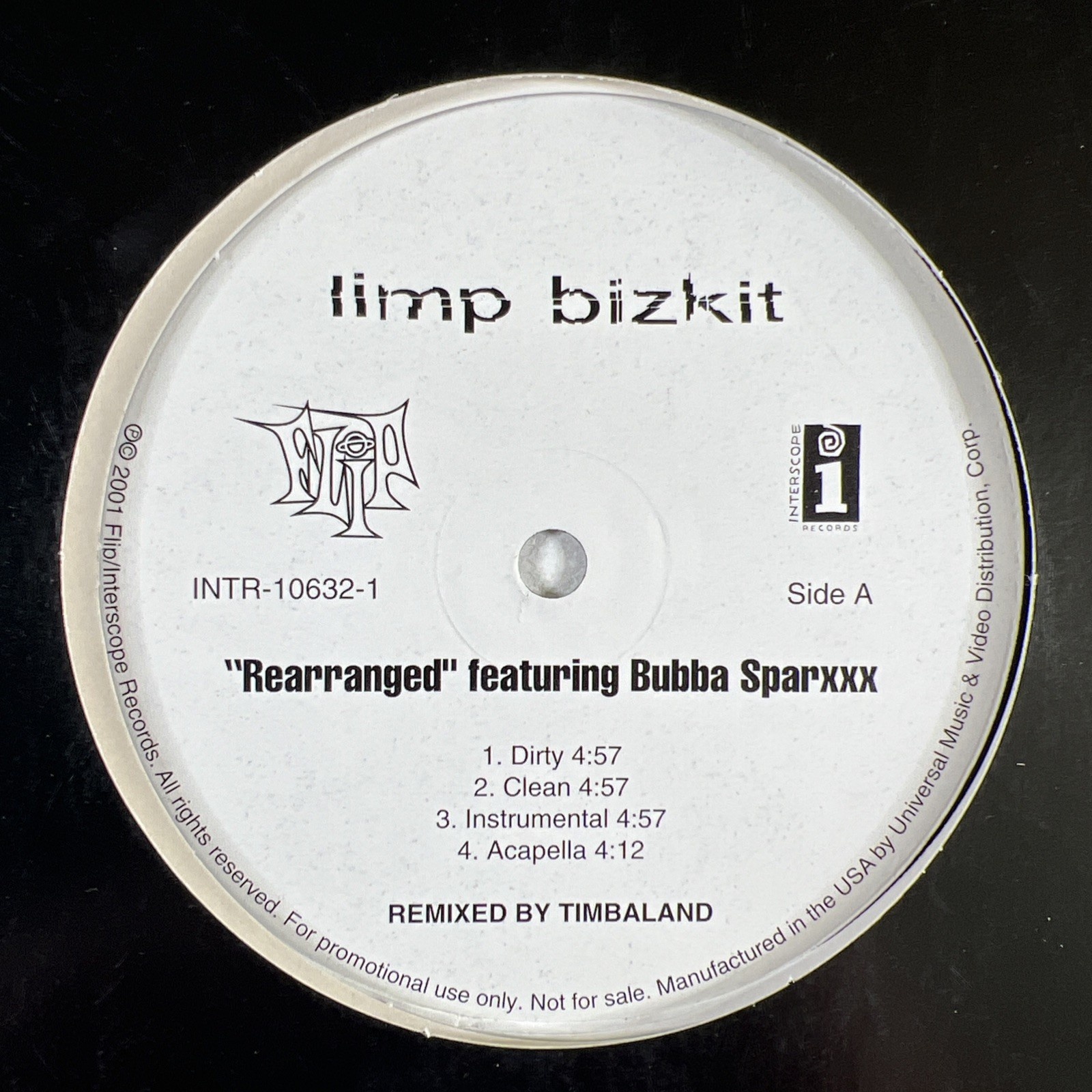LIMP BIZKIT “Re-Arranged/Take A Look Around” Single 12” (EX) Promo Timbaland