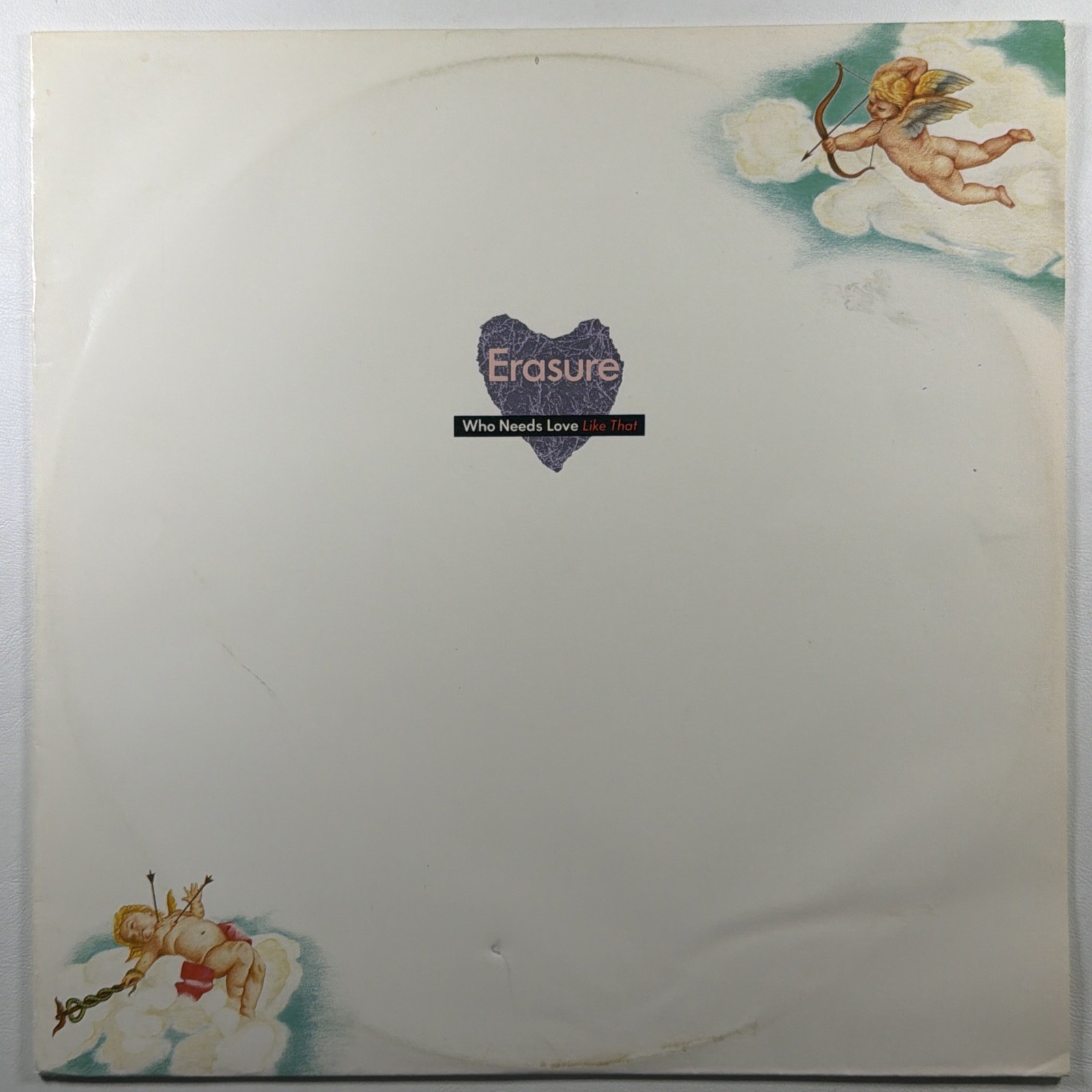Erasure - Who Needs Love Like That/Push Me Shove Me 12” Single Mute VG+ UK 1985