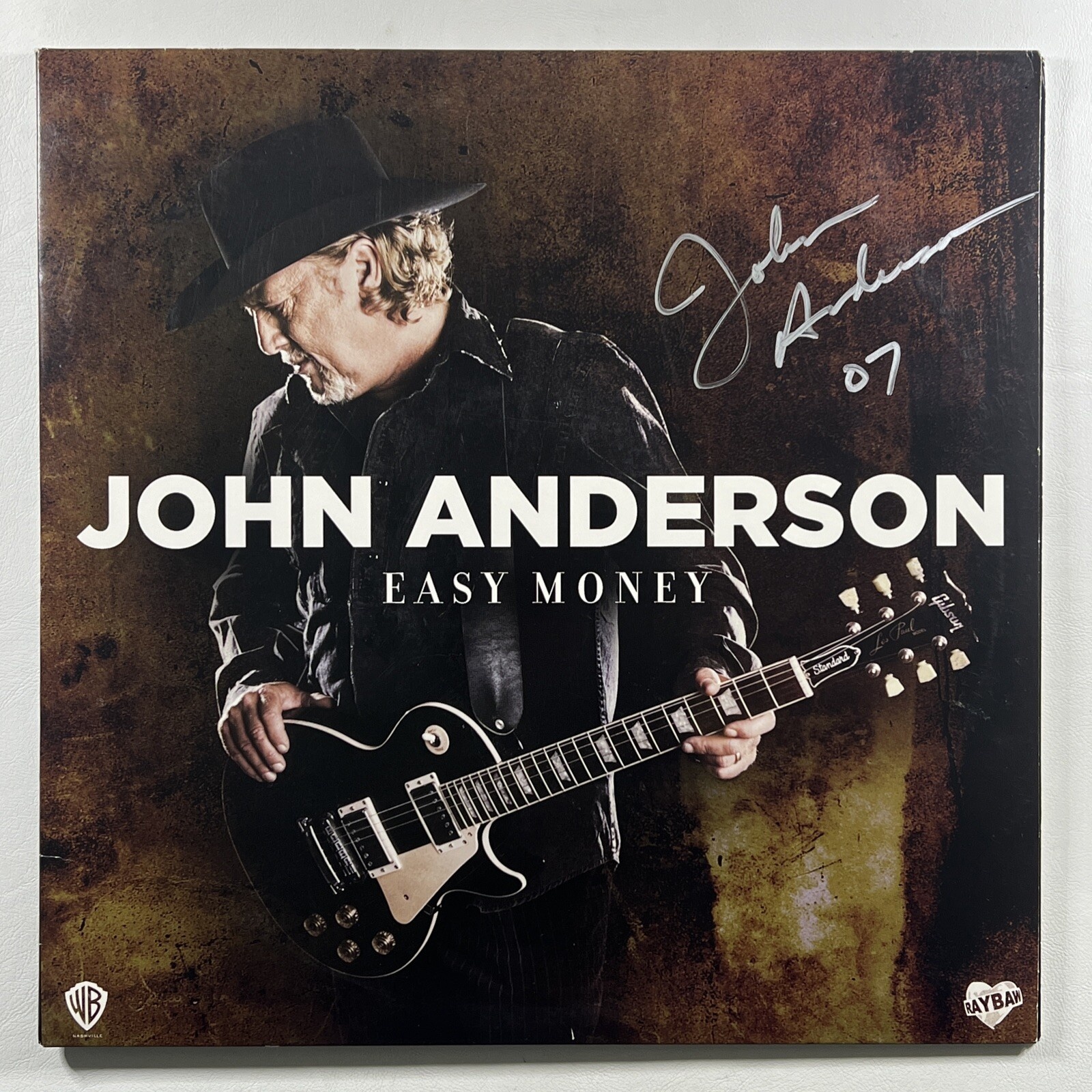 John Anderson “Easy Money” 2LP/Warner Bro. White Lbl Promo Gate Autographed w/CD