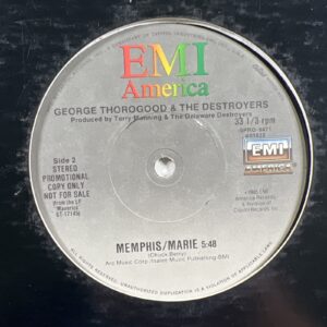 George Thorogood “Memphis/Marie” LP/EMI 12” Single (NM) Promo