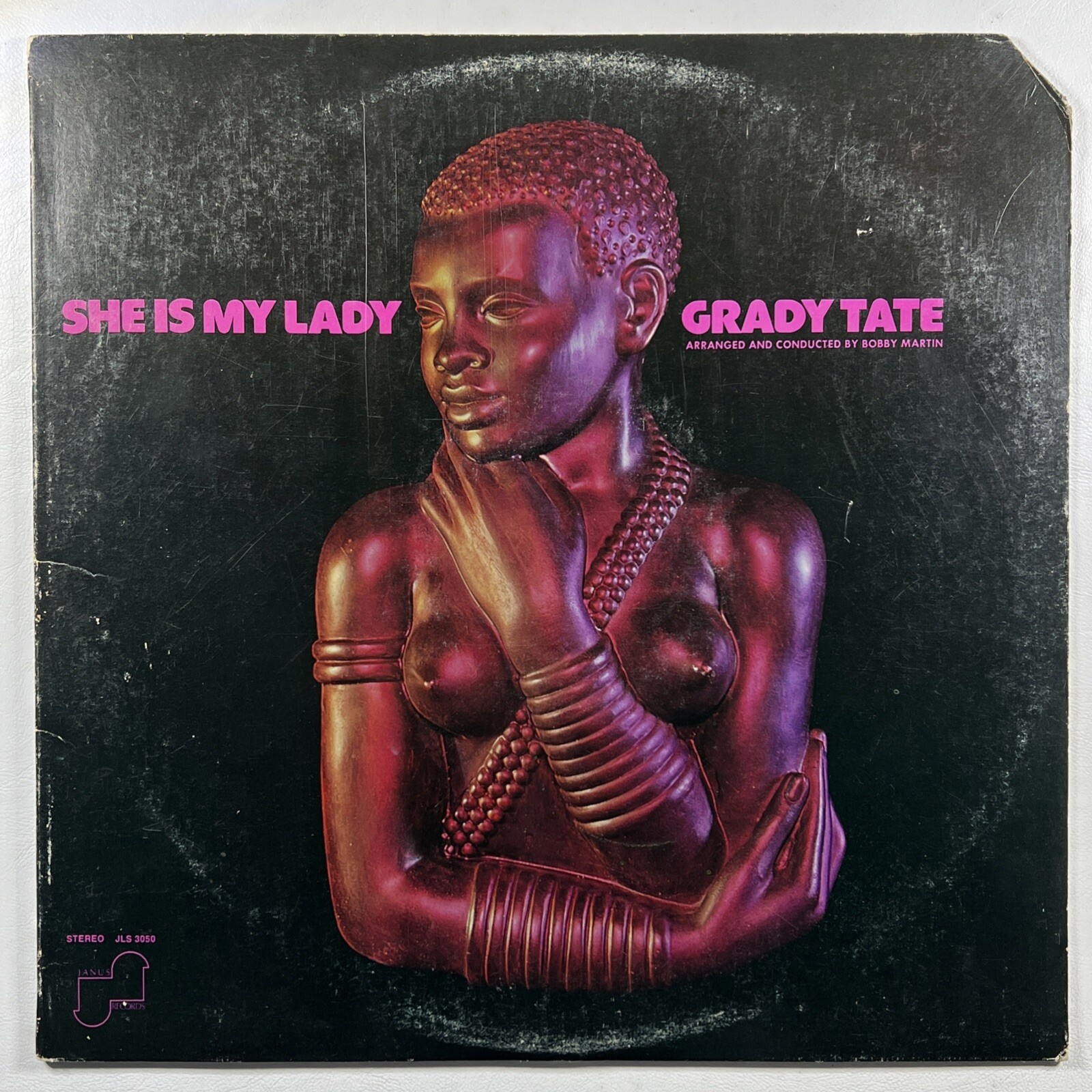 Grady Tate "She Is My Lady" LP/Janus Records JLS 3050 (VG+) White Promo 1972