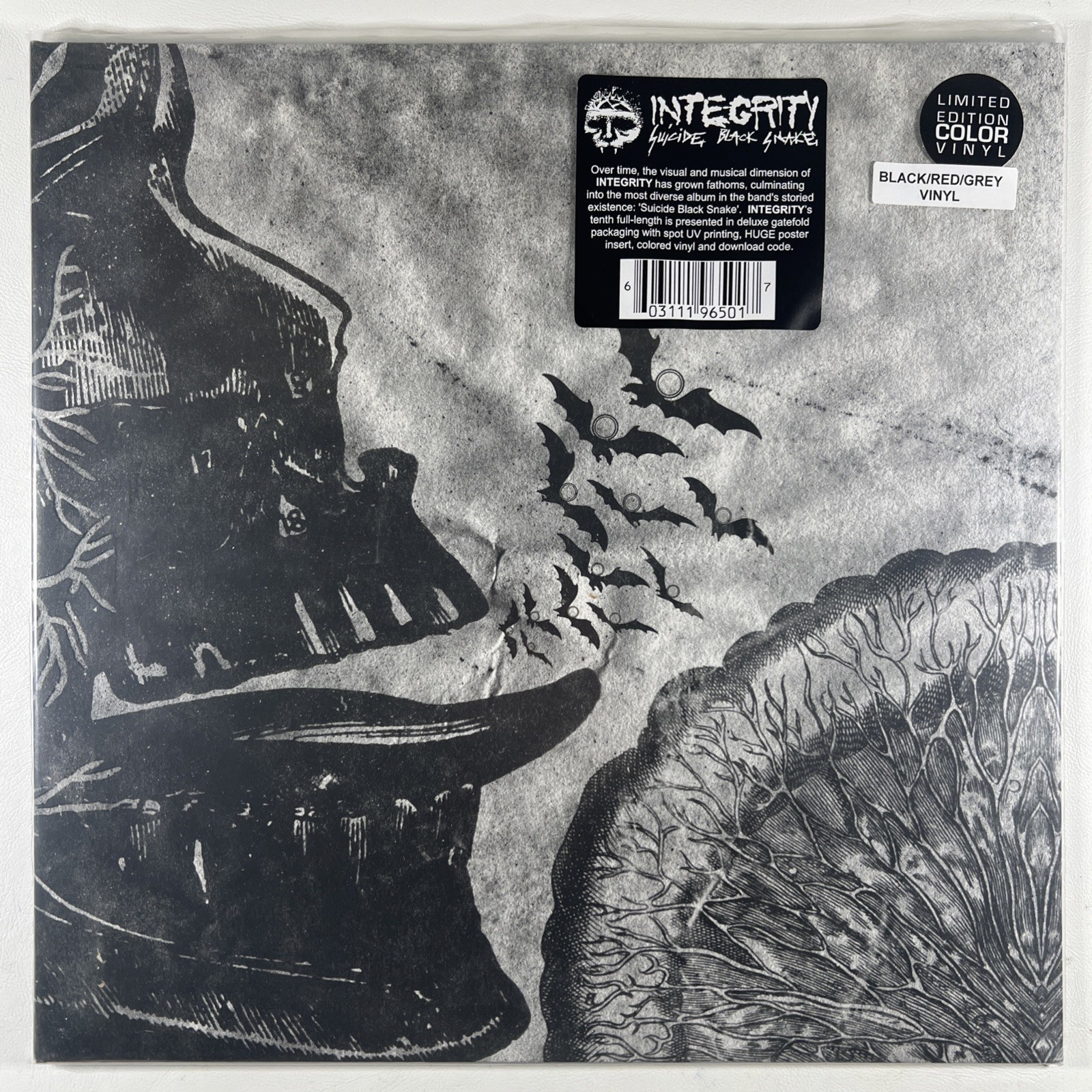 Integrity - Suicide Black Snake LP A389-129 NM Red Black Vinyl Gatefold Poster