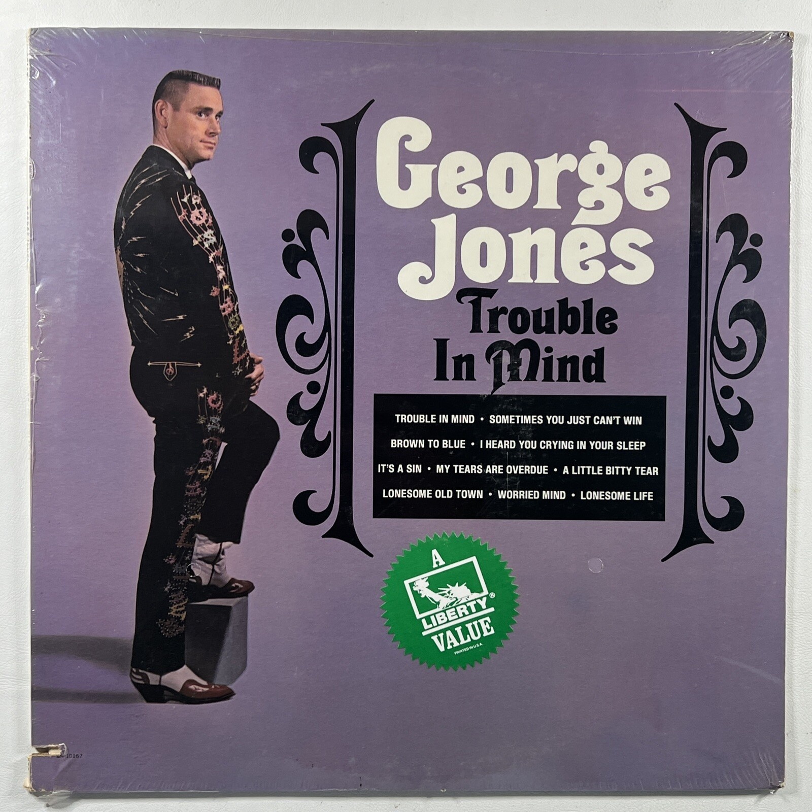 George Jones “Trouble In Mind” LP/Liberty LN-10167 (Sealed) Reissue 1982