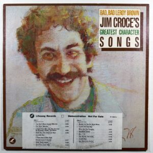 Jim Croce - Greatest Character Songs LP Lifesong JZ35571 White Label Promo 1978
