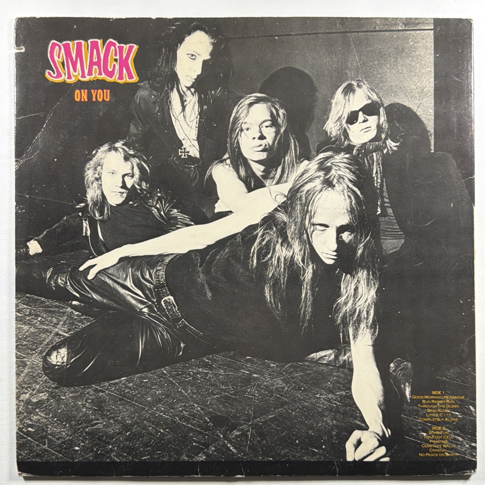 Smack – On You LP Pink Dust NM Clear Vinyl 1984 Hard Rock