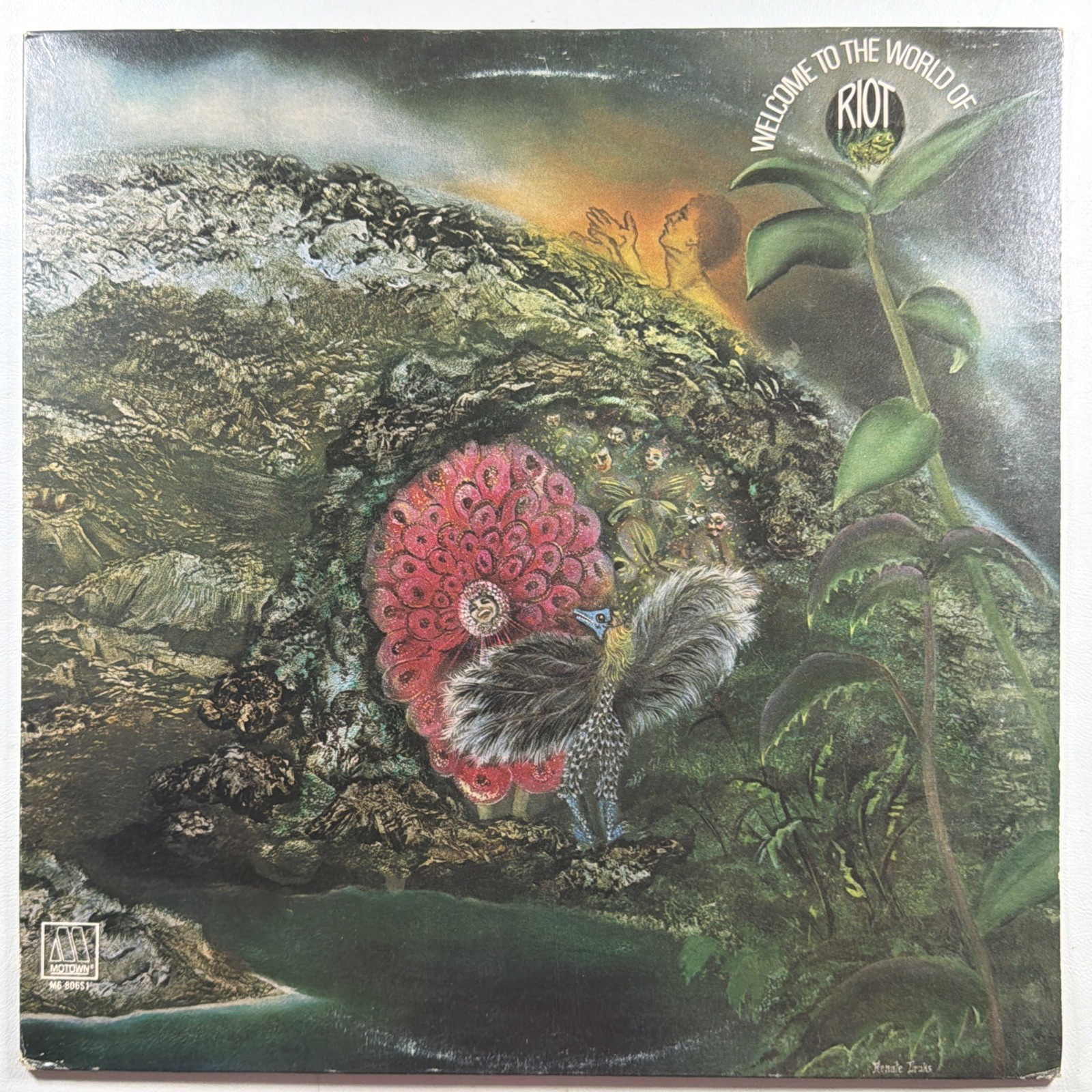 Riot - Welcome To The World Of Riot LP Motown M6-806S1 EX White Promo 1974 Funk