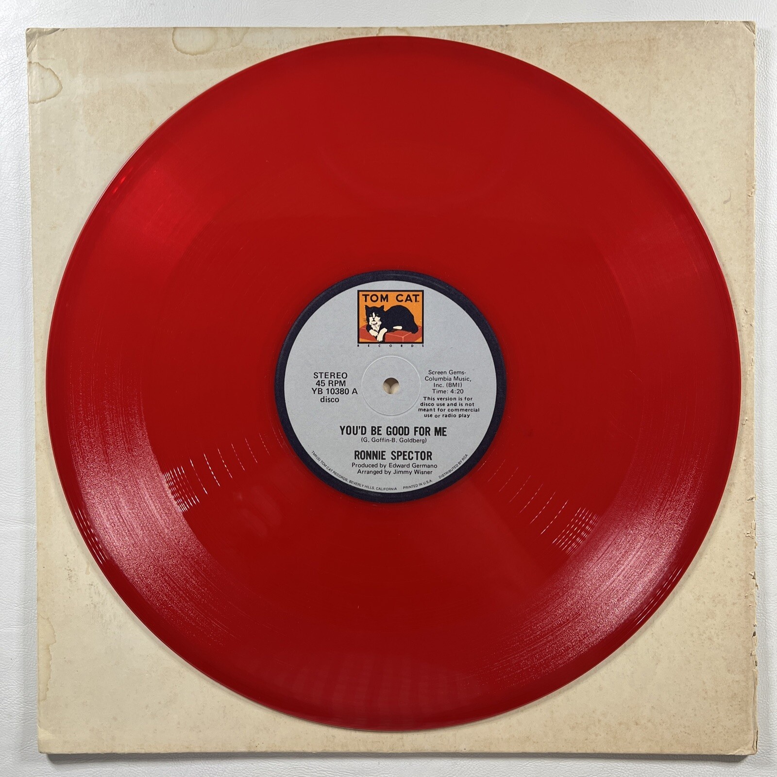 Ronnie Spector “You'd Be Good For Me” Single 12”/Tom Cat YB10380 (EX) Promo Red
