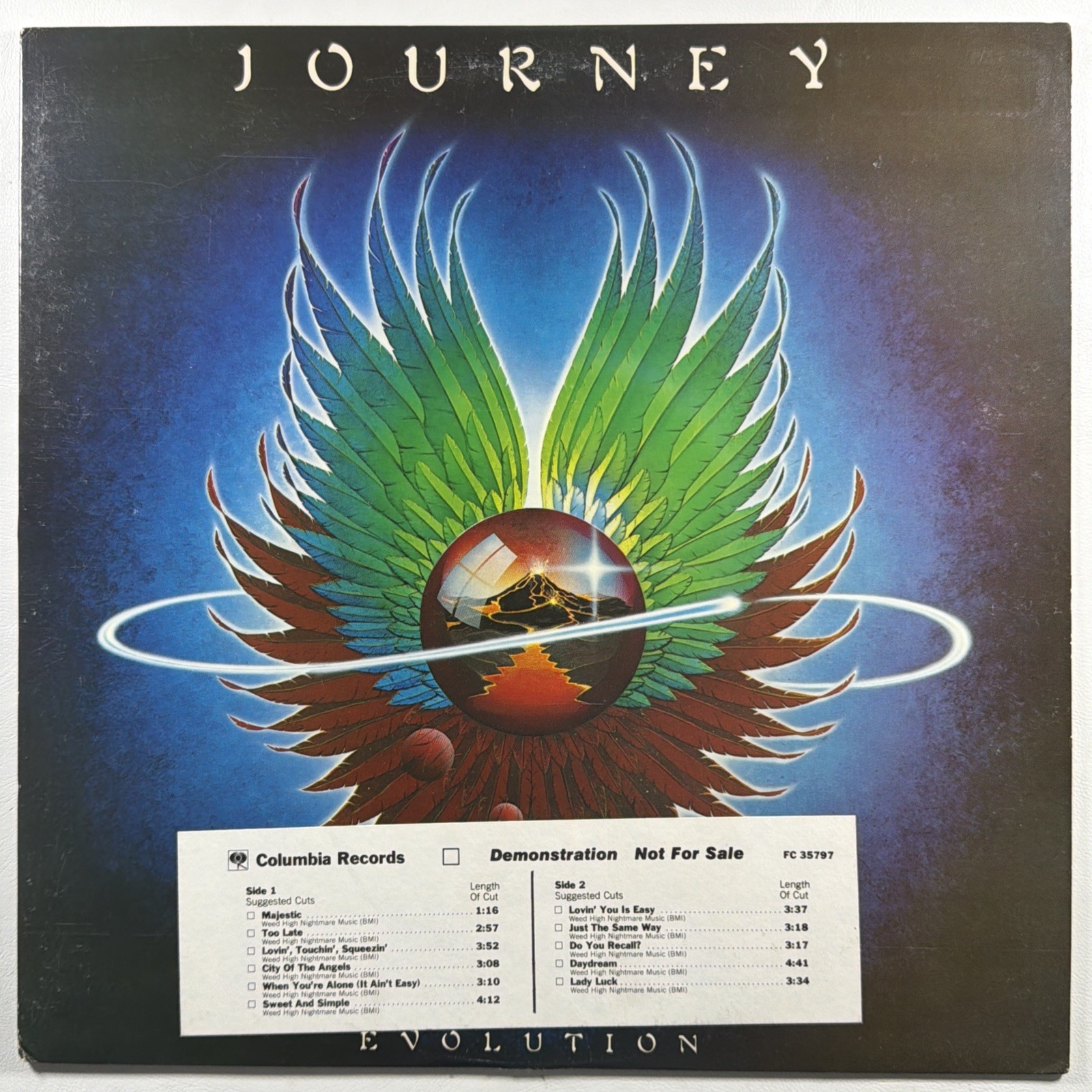 Journey - Evolution LP Columbia FC 35797 EX 1979 White Label Promo