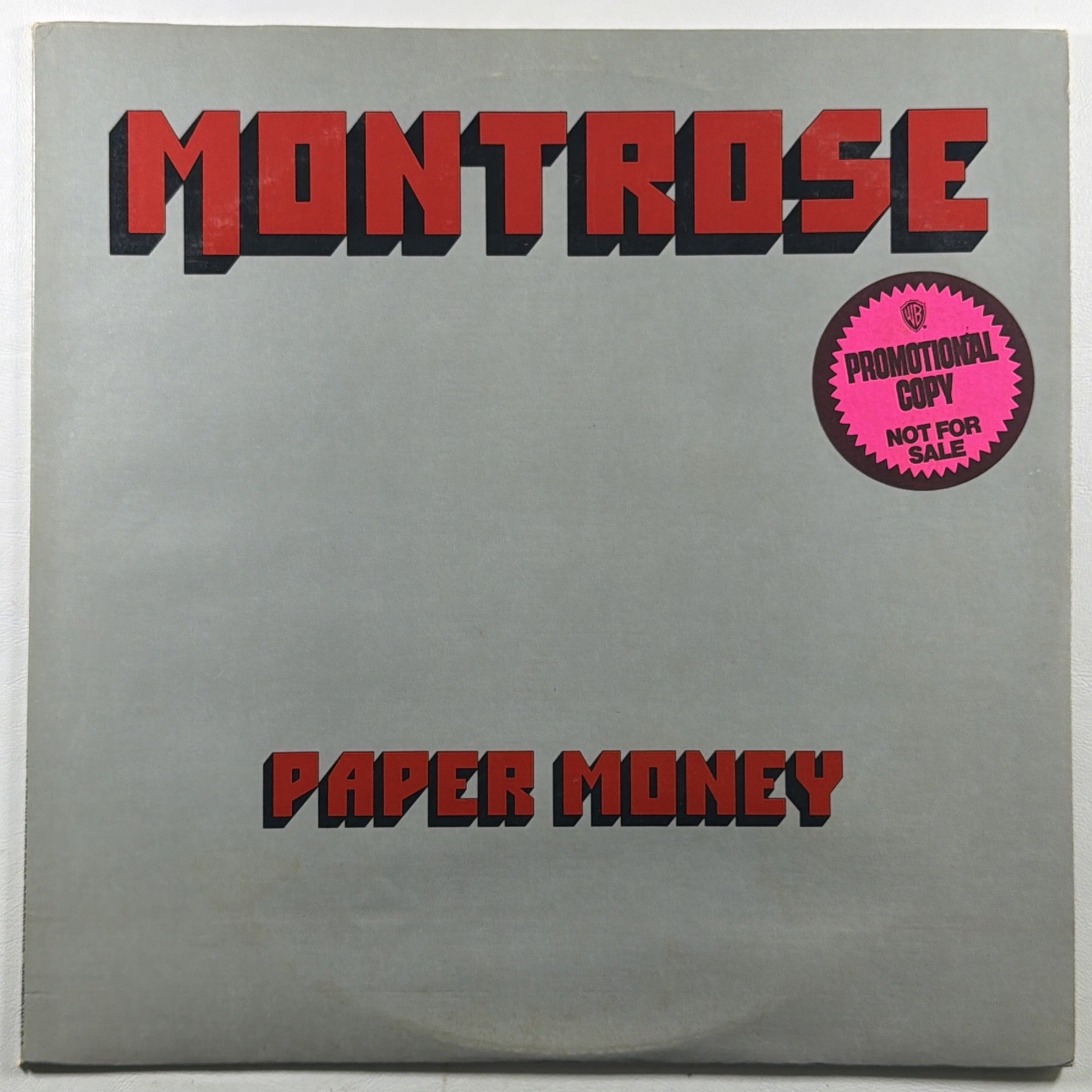 Montrose - Paper Money LP Warner Bros. Records BS 2823 1974 Promo Sammy Hagar