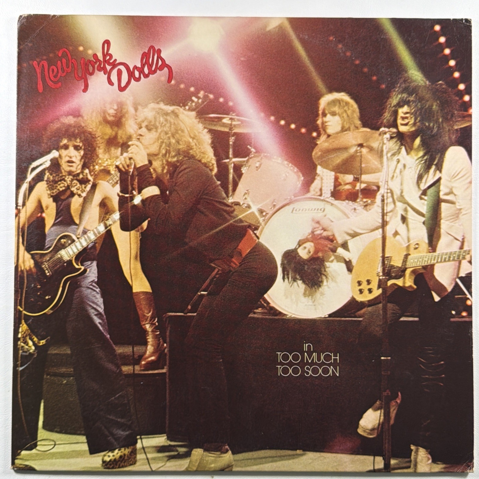 New York Dolls - Too Much Too Soon LP Mercury SRM-1-1001 EX Promo 1974 Glam Rock