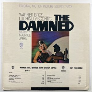 The Damned Soundtrack LP Warner Bros WS 1829 EX Promo 1969 Soundtrack Psych Rock