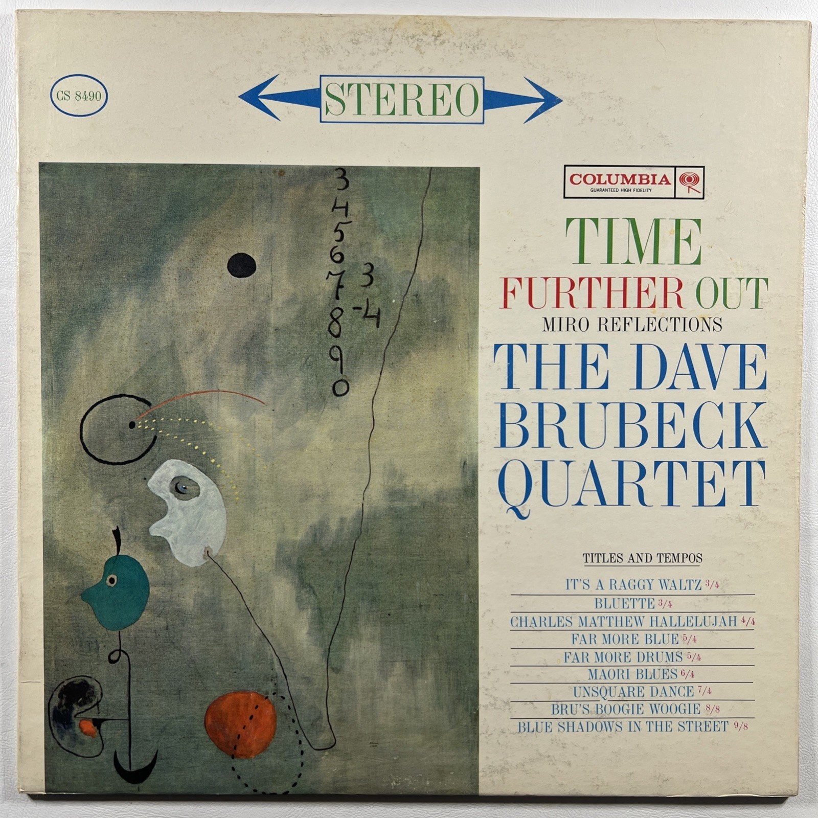 Dave Brubeck Quartet - Time Further Out LP Columbia CS 8490 VG+ 2-Eye Stereo