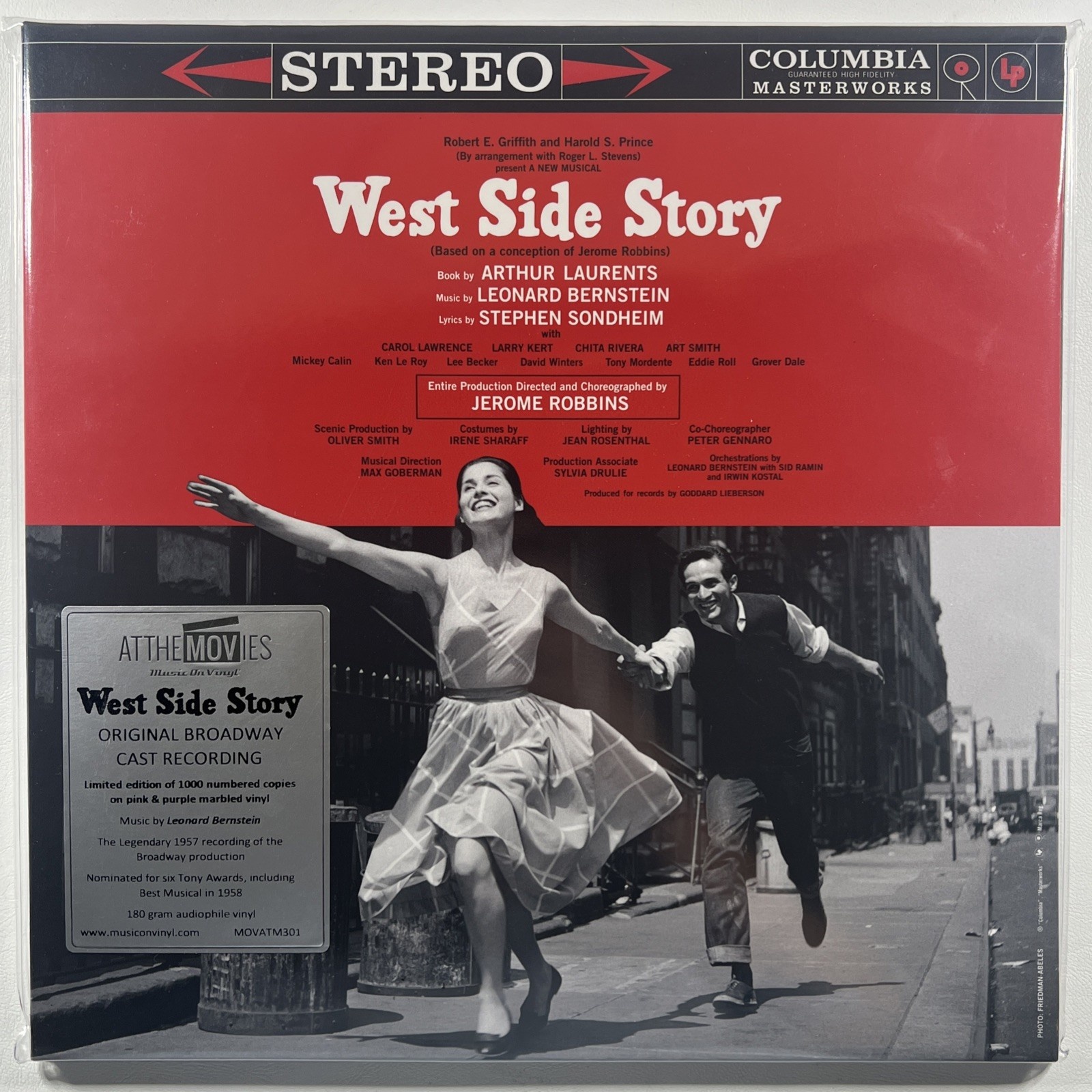 Bernstein West Side Story Original Cast 2LP Ltd Ed Numbered 180g Pink Purple NM