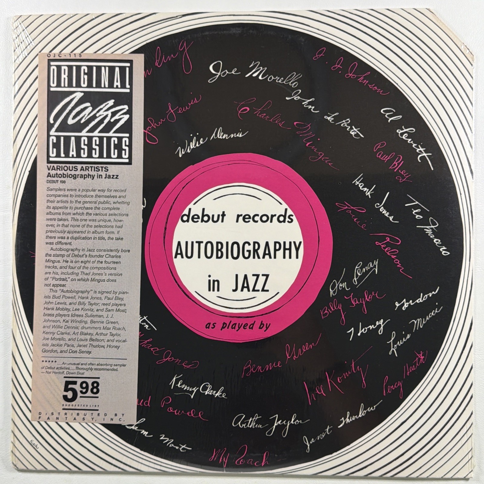 Autobiography in Jazz Mingus Max Roach Hank Mobley LP OJC115 Sealed 1984 Reissue
