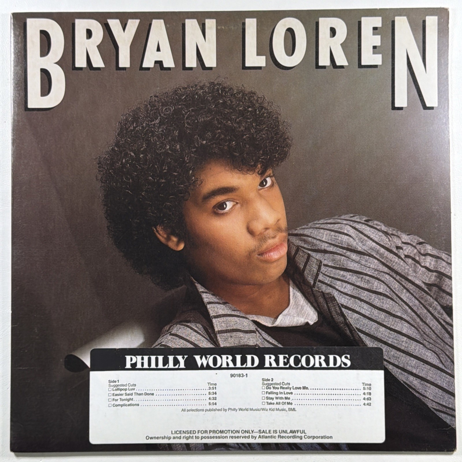 Bryan Loren - Self Released LP Philly World 90183-1 NM 1984 Promo Timing Strip