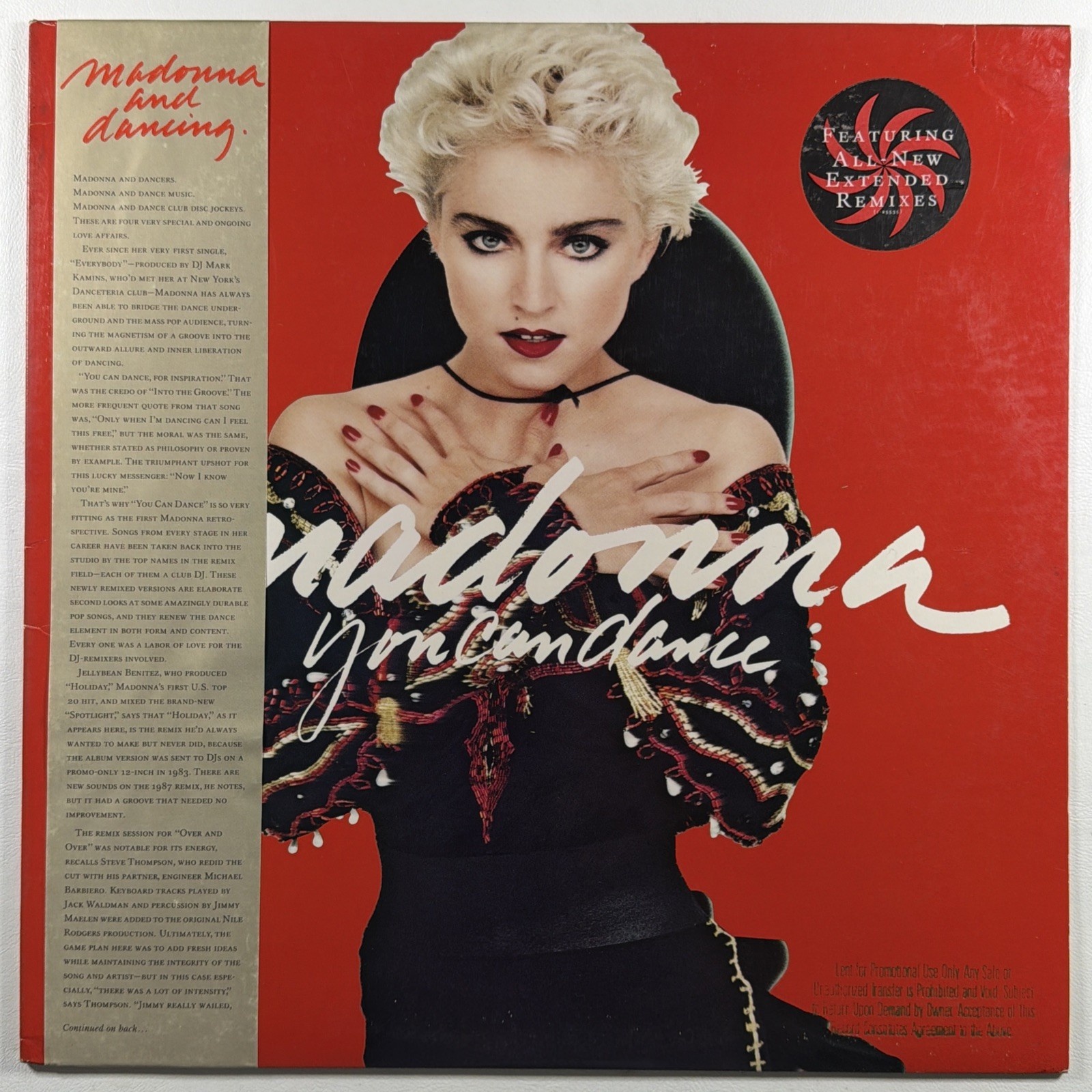 Madonna - You Can Can Dance LP Sire 125535 NM 1987 PROMO Holiday Into The Groove