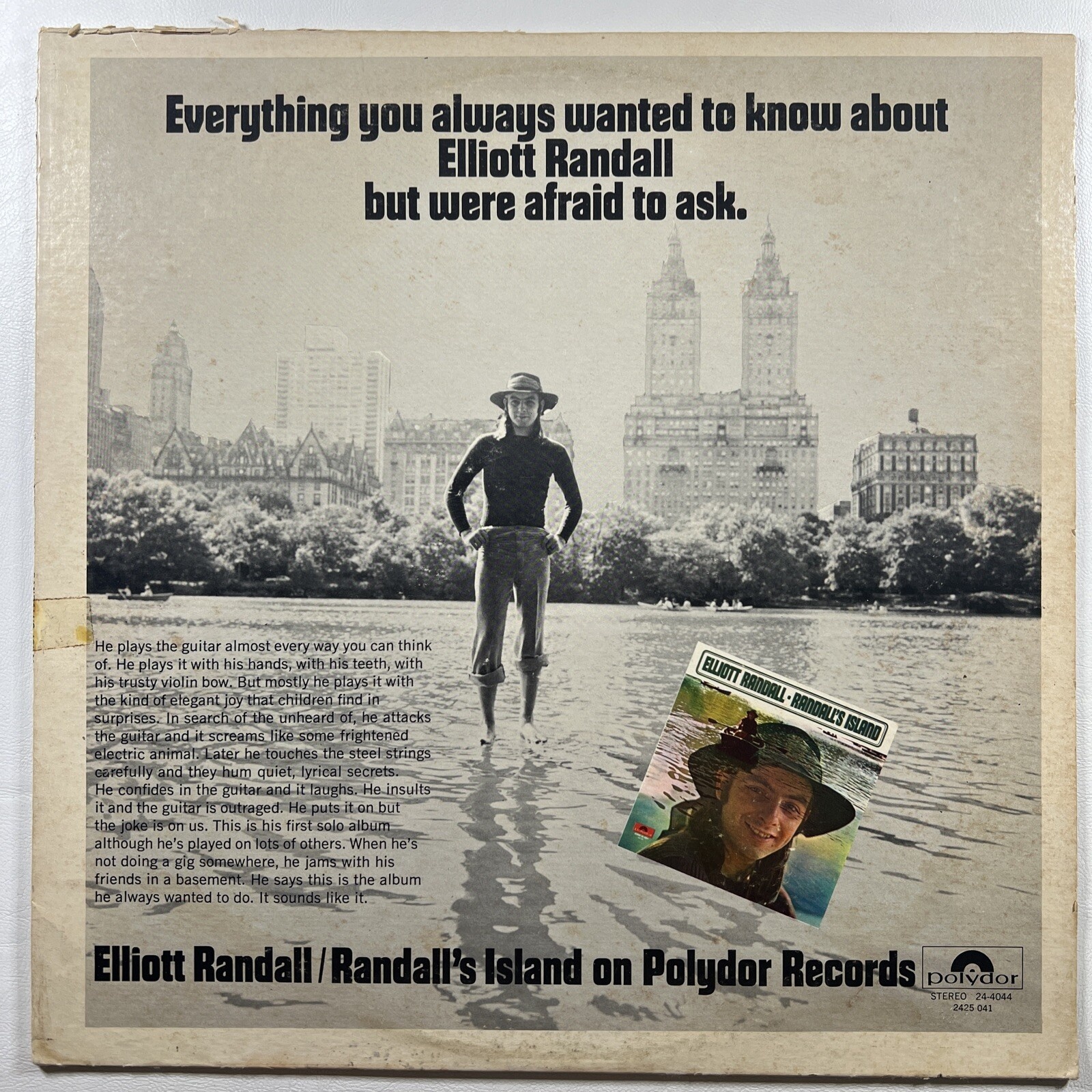 Elliott Randall “Randall's Island” LP/Polydor 24-4044 (EX) 1970
