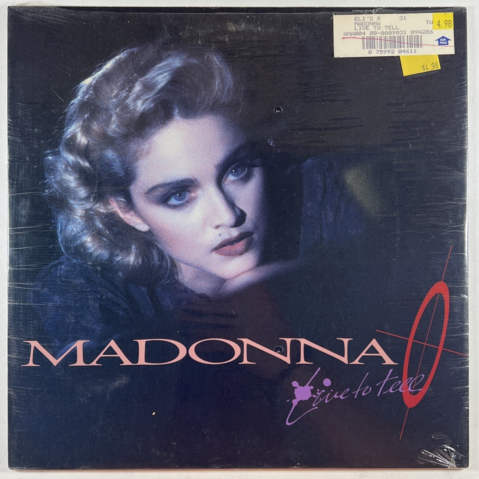 Madonna “Live To Tell” Maxi-Single 12"/Sire (NM) Shrinkwrap 1986 45RPM