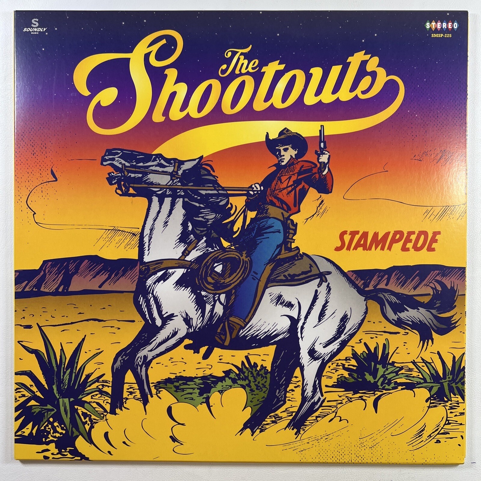 Shootouts “Stampede” LP/Soundly SMSP-225 (EX) Purple/Yellow Splatter Vinyl 2023