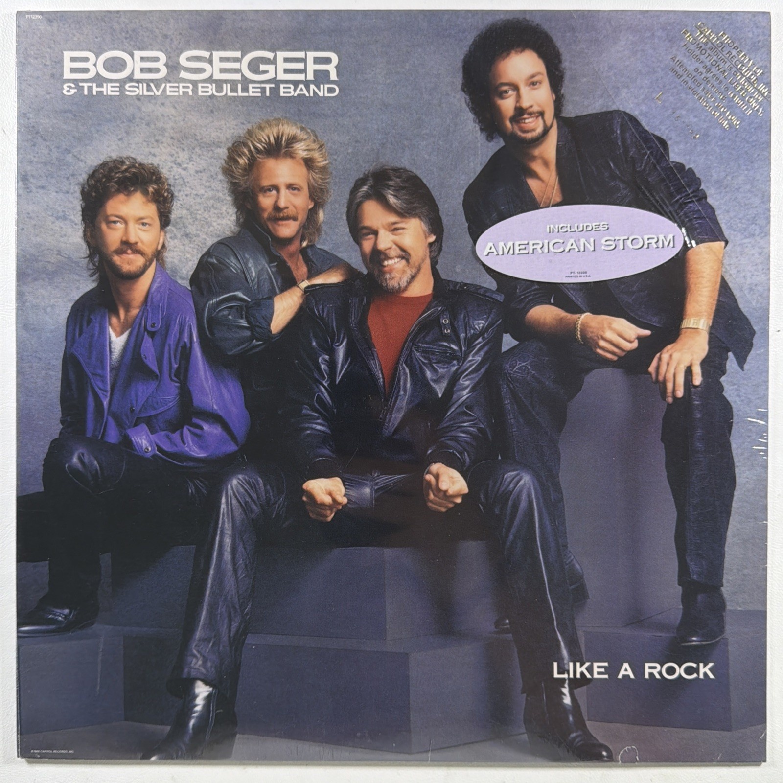 Bob Seger - Like A Rock LP Capitol PT-12398 Sealed Promo Hype Sticker 1986