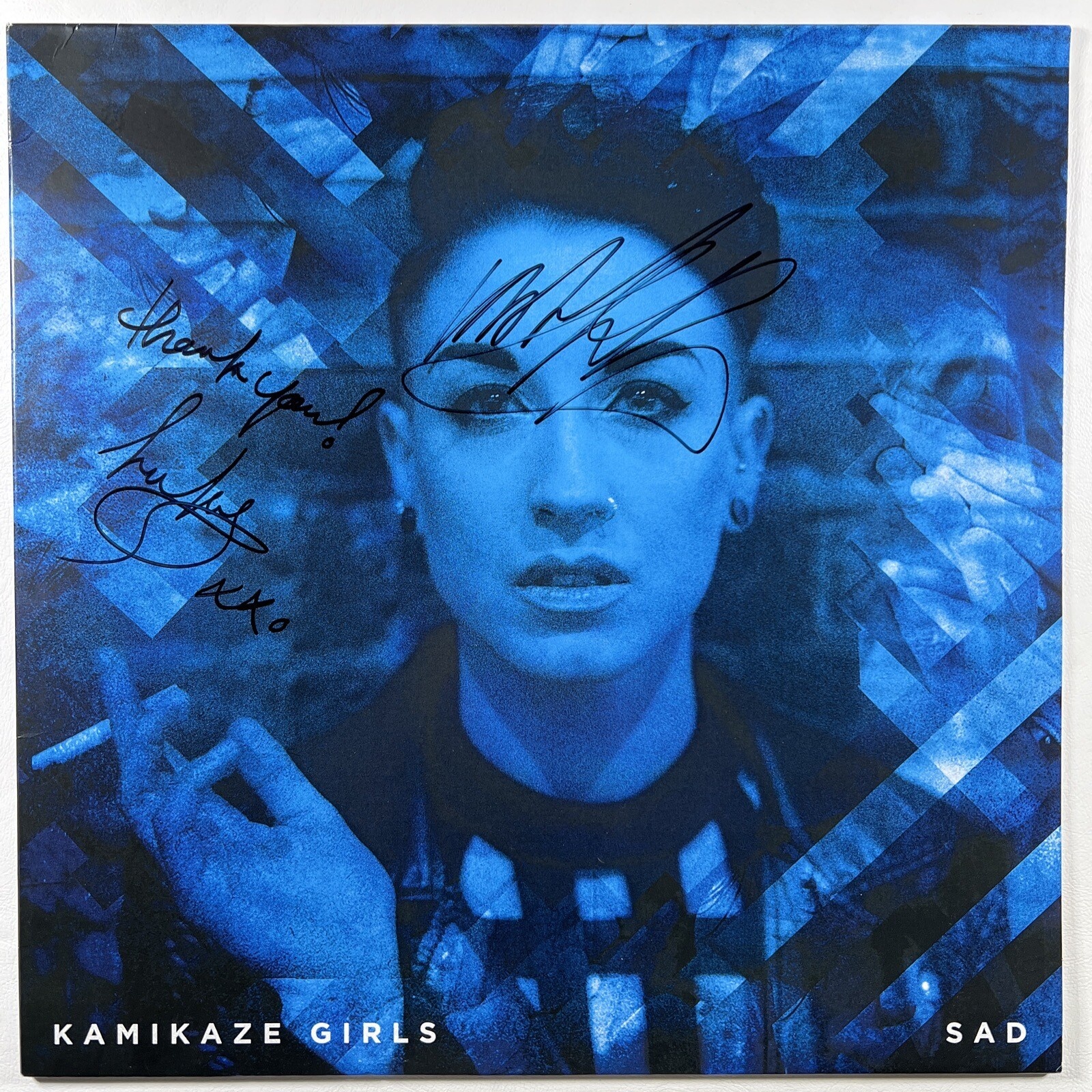 Kamikaze Girls “Sad” EP/Big Scary BSM212 (NM) Black/Blue Autographed 2017