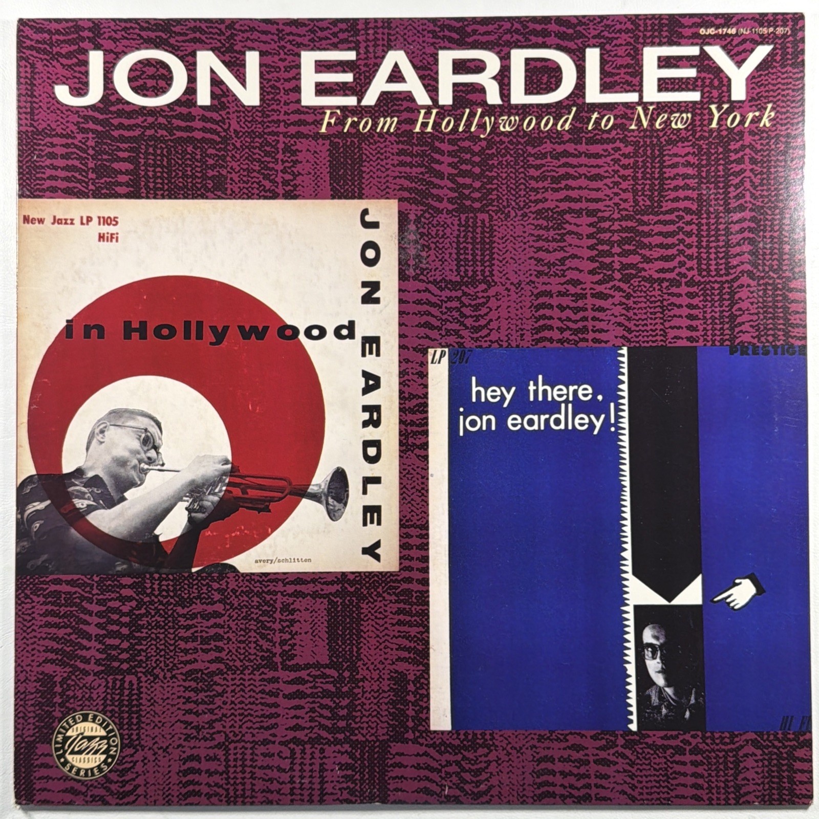 Jon Eardley - From Hollywood To New York LP Fantasy OJC-1746 Ltd Ed NM 1990 Jazz