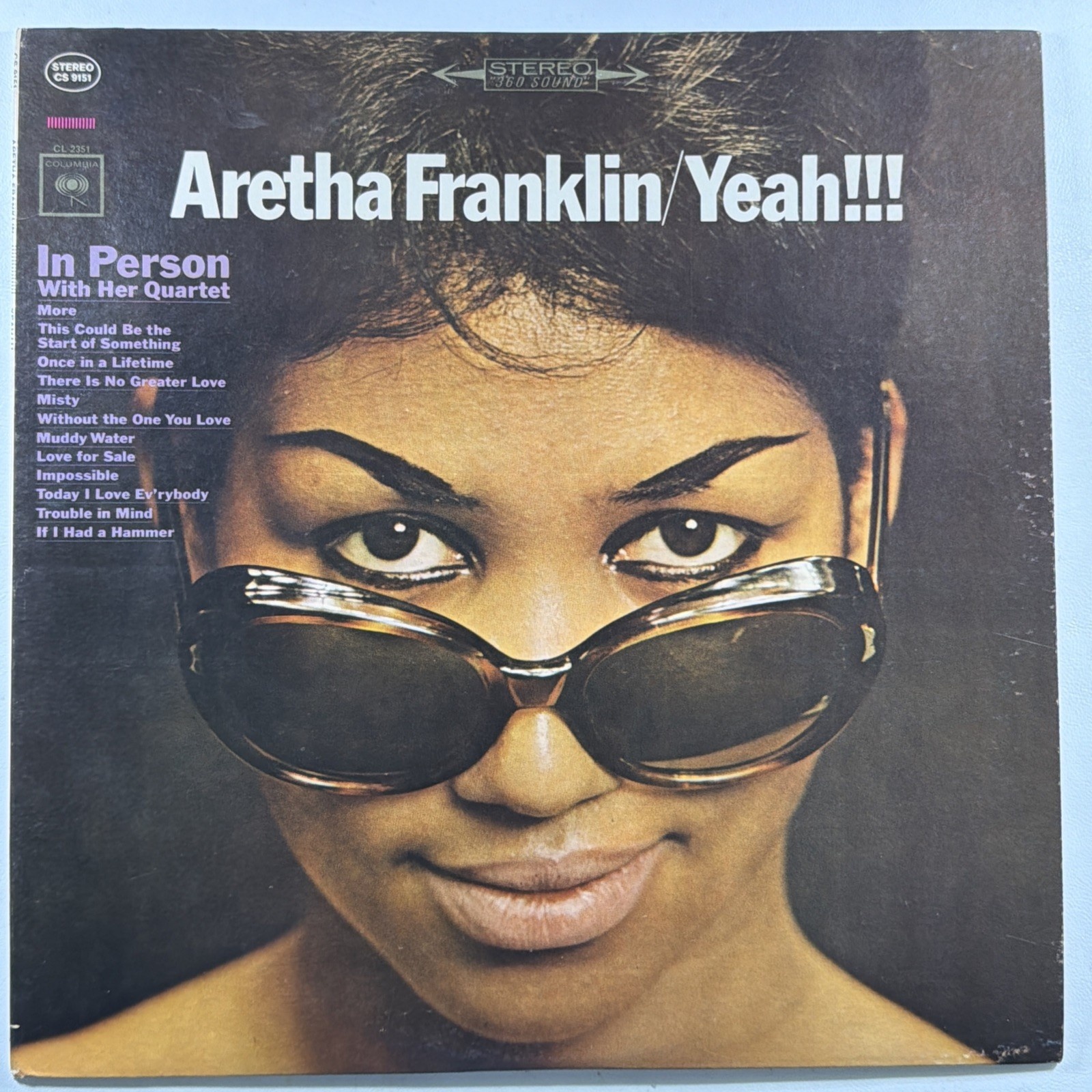 Aretha Franklin - Yeah!!! LP Columbia CS 9151 VG+ 2-Eye 1969 Folk Soul