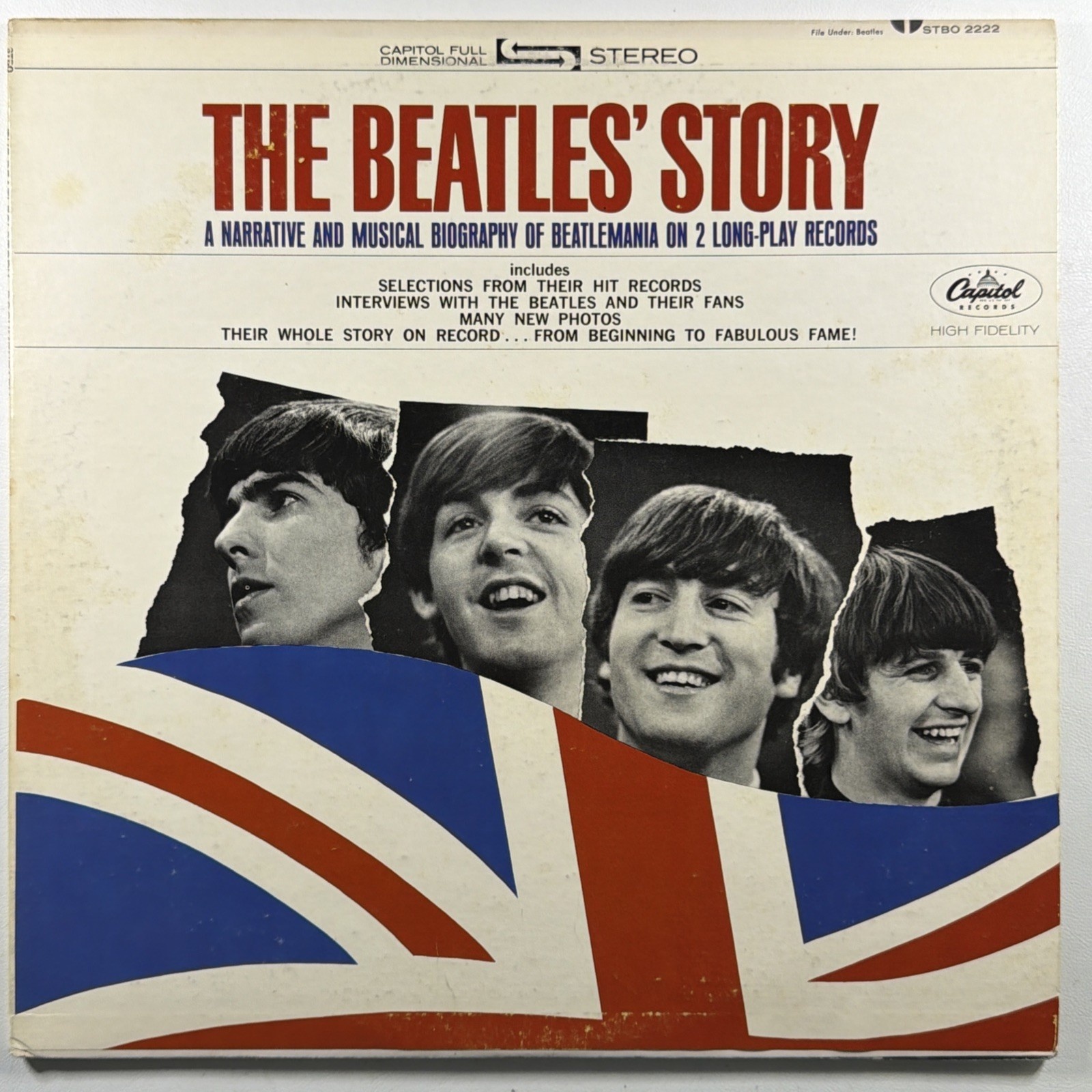 The Beatles' Story 2LP Capitol Apple STBO 2222 EX 1969 Gatefold