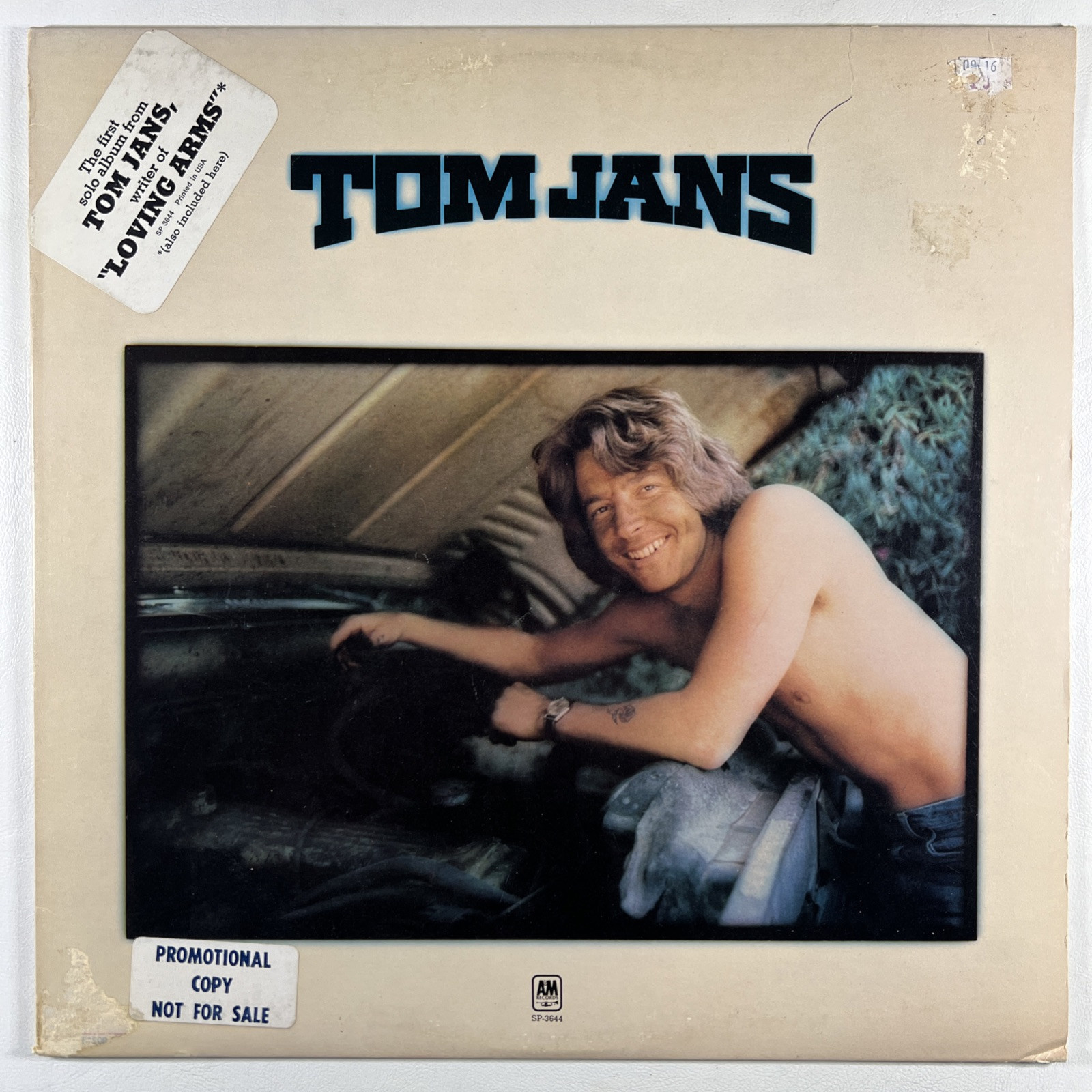 Tom Jans “Self Titled” LP/A&M Records SP-3644 (EX) White Promo 1974 Hype Label