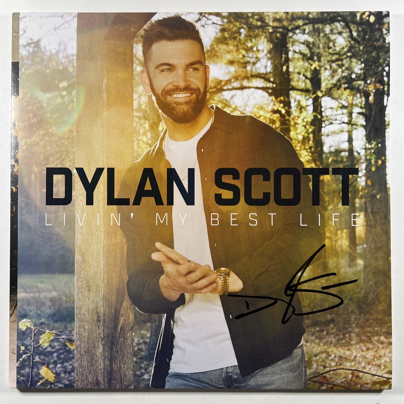DYLAN SCOTT “Livin' My Best Life” 2LP/Curb D1-79521 (EX) Autographed 2022