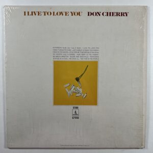 Don Cherry “I Live To Love You” LP/Monument SLP18146 (VG+) Shrinkwrap 1970